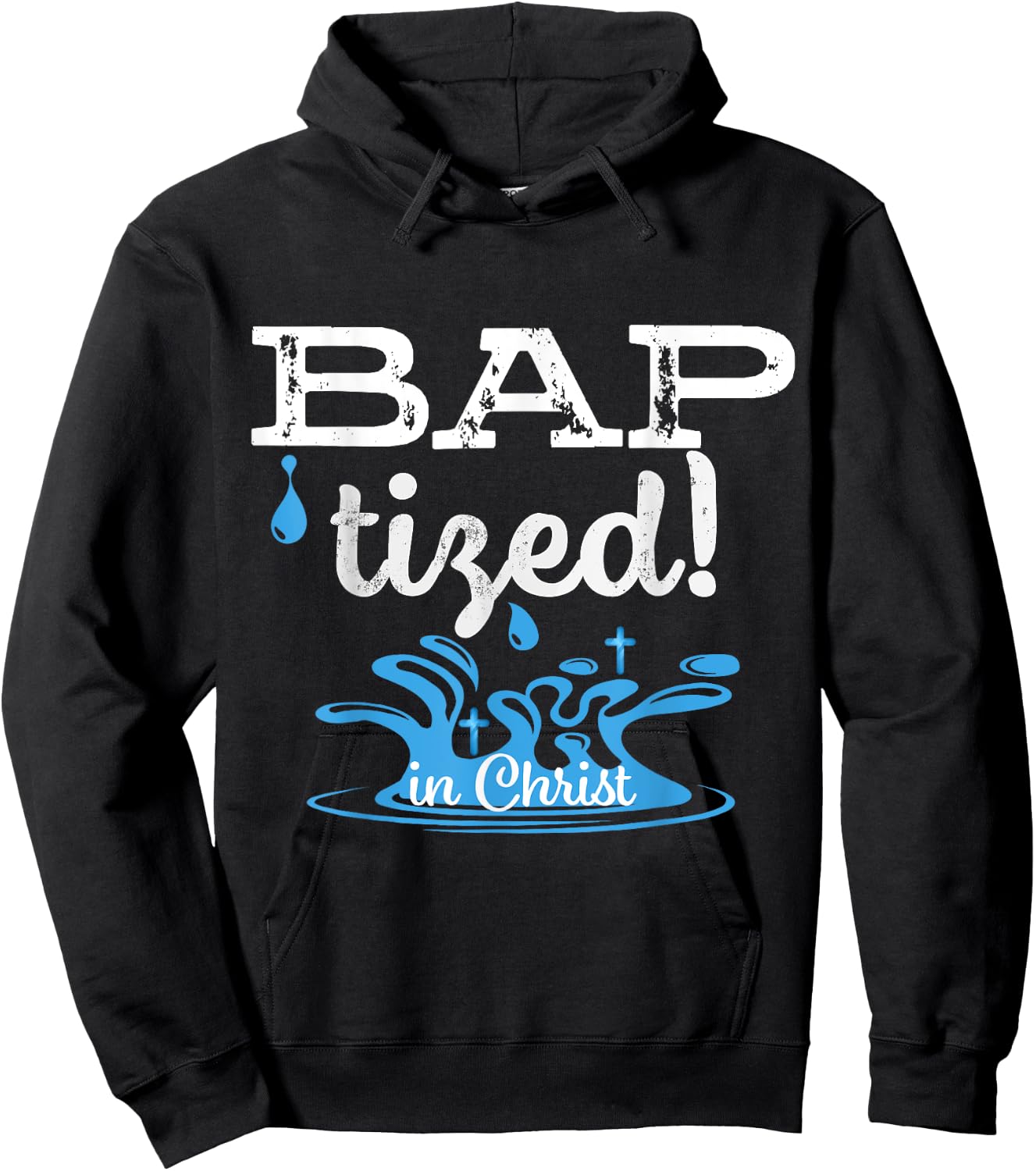 Baptized in Christ Christian Water Baptism Gift Hoodie - Hoodie | Black