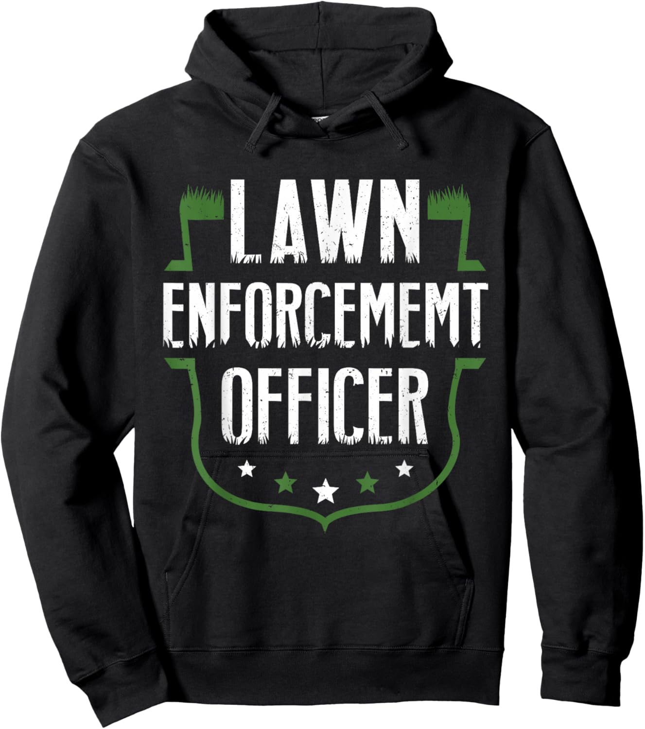 Hilarious Dad Gag Gifts - Lawn Enforcement Officer Hoodie - Hoodie | Black
