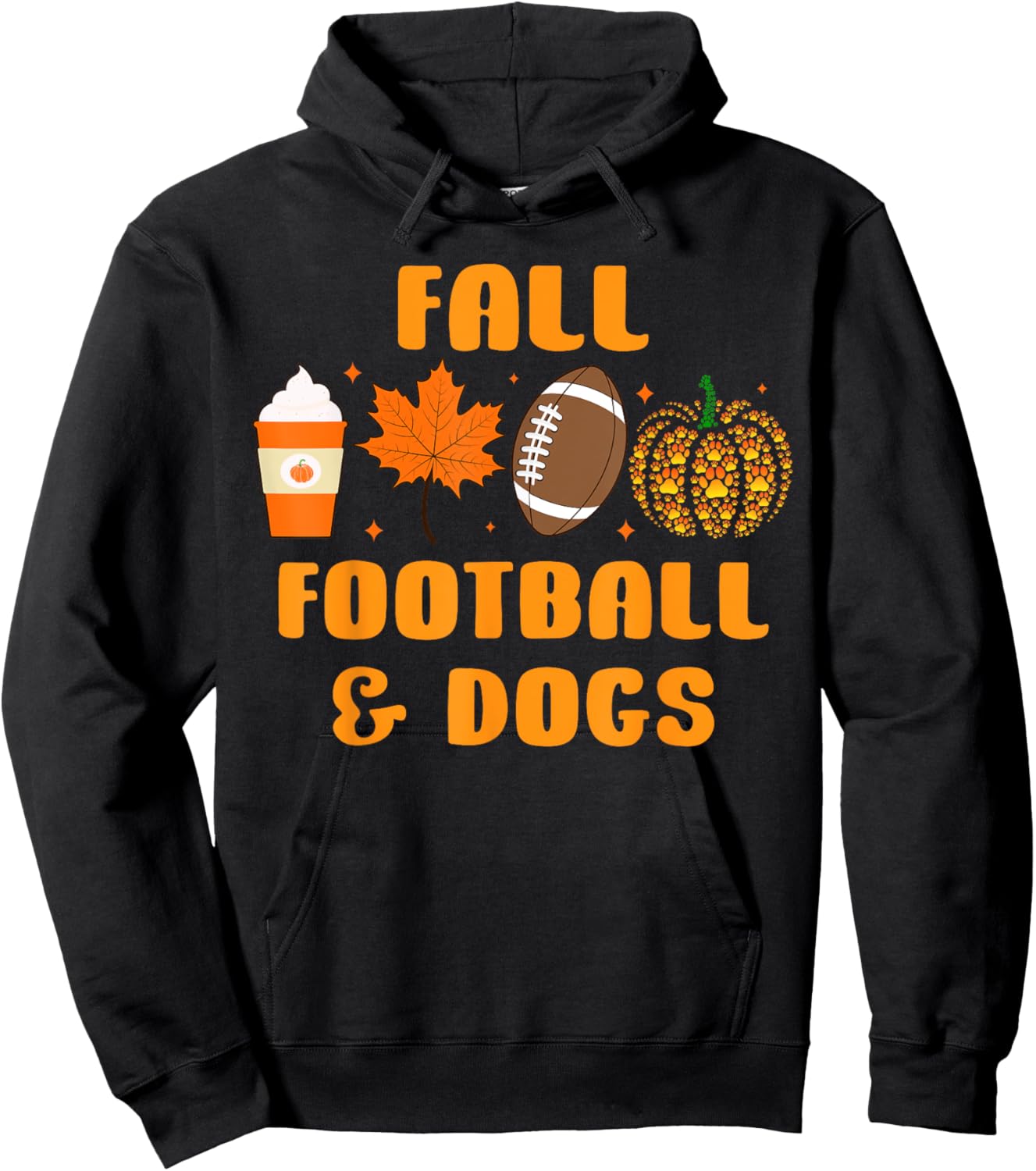 Fall Football and Dogs Shirt,Game Day Fall Football Dog Mom Hoodie - Hoodie | Black