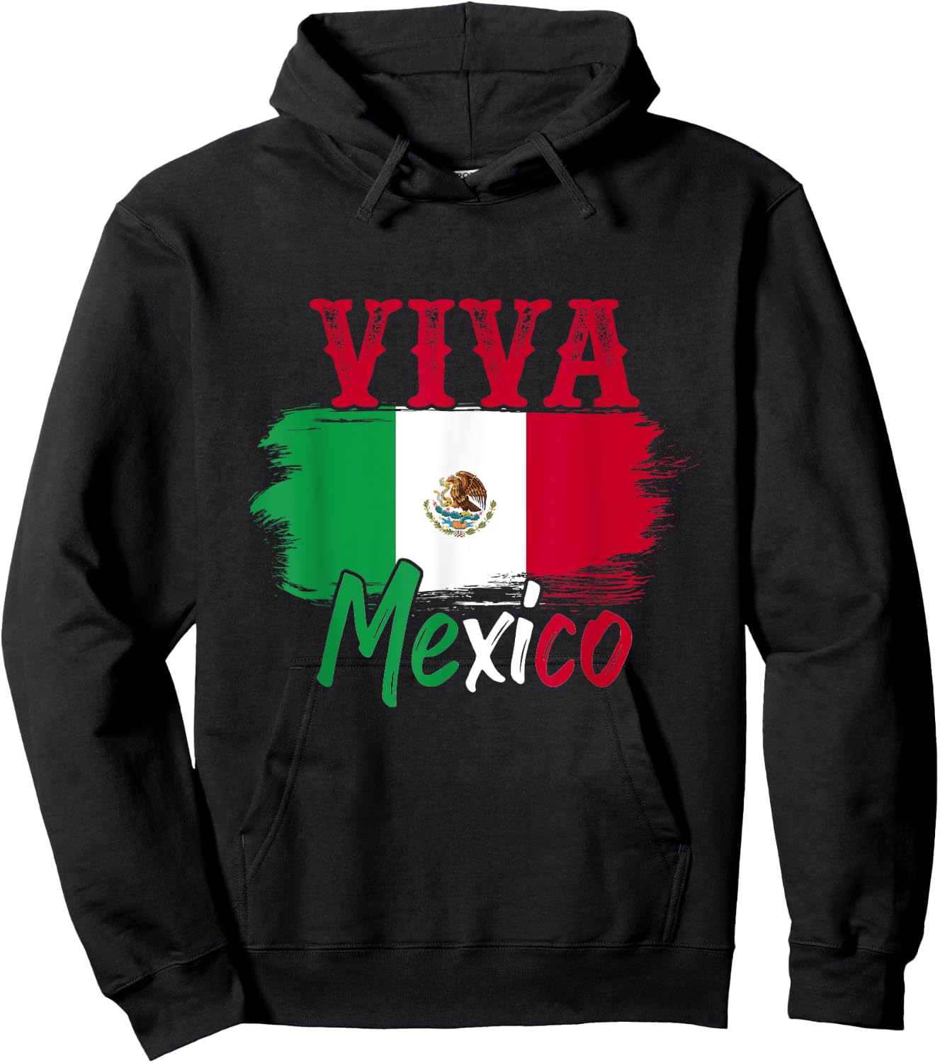 Mexican Flag Viva Mexico Hoodie - Hoodie | Black