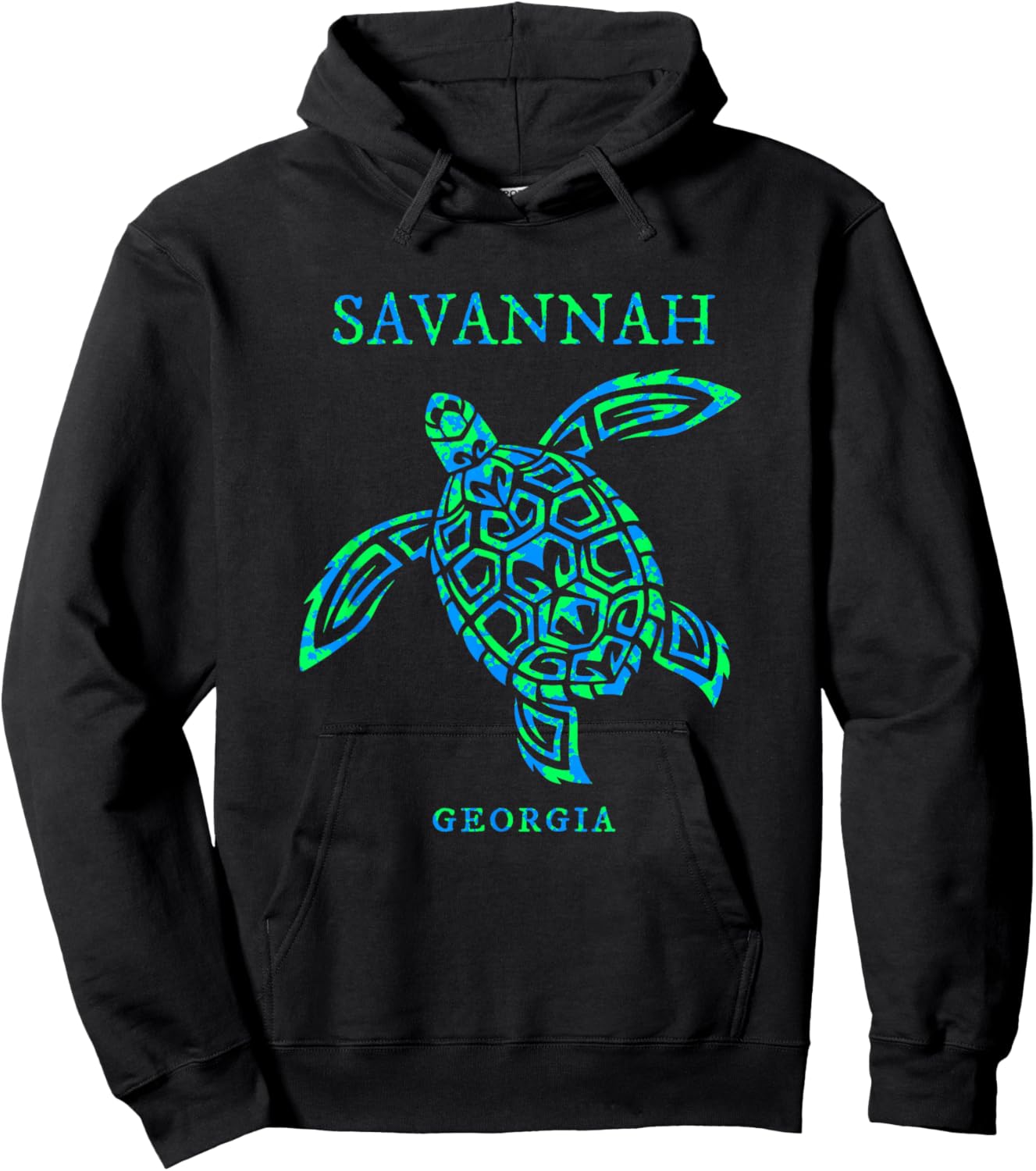 Savannah Georgia Sea Turtle Boys Girls Vacation Souvenir Hoodie - Hoodie | Black