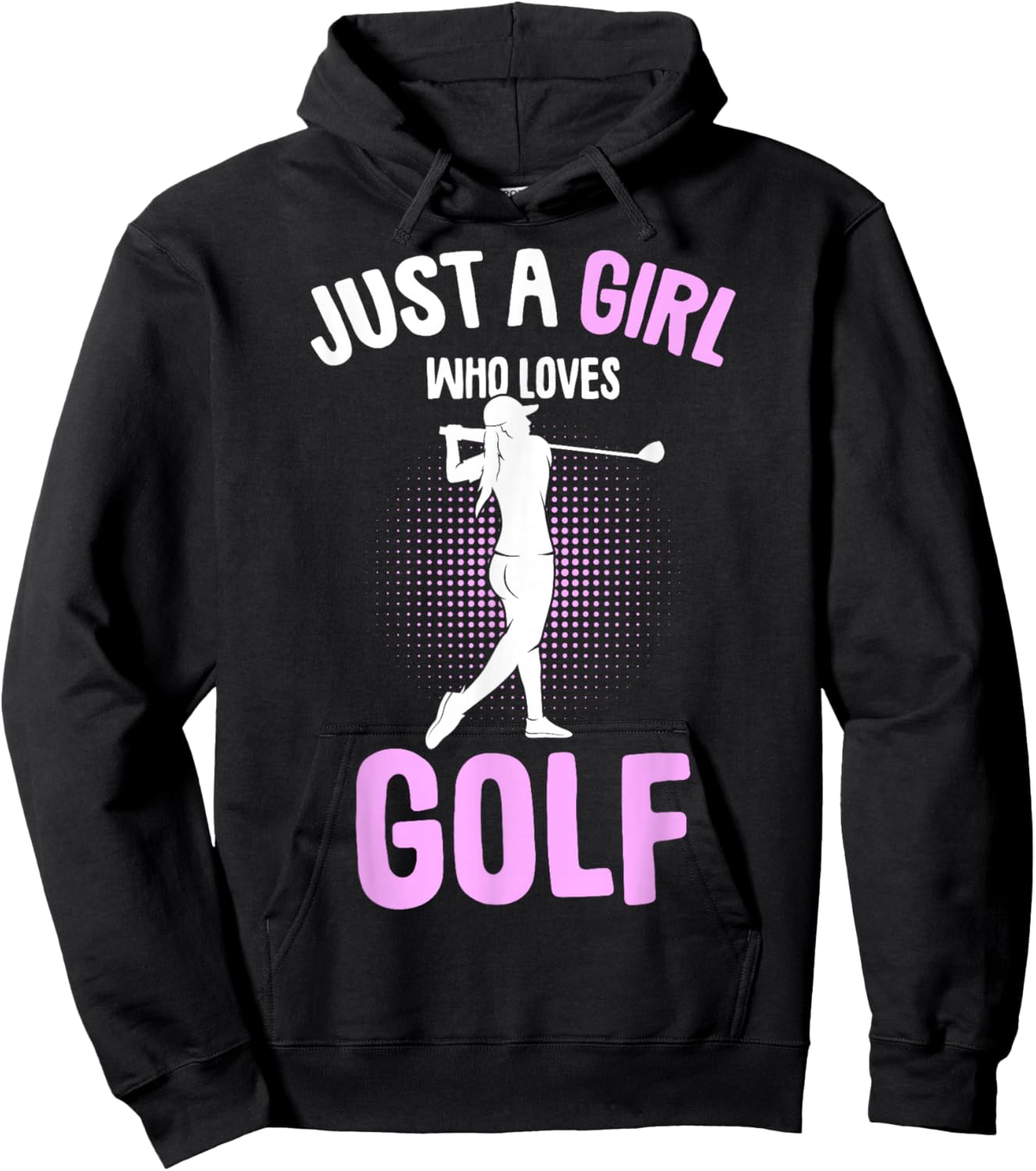 Just a Girl who loves Golf Club Golfer Golfing Kids Girls Hoodie - Hoodie | Black