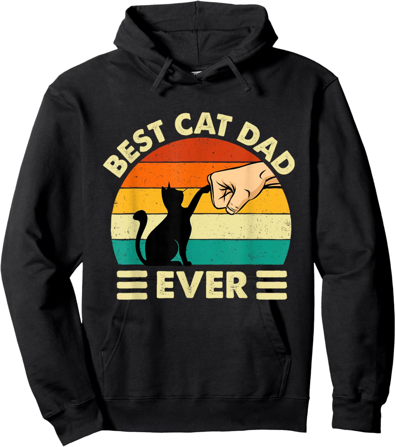 Best Cat Dad Ever - Cat Lover Kitten Owner Kitty Hoodie - Hoodie | Black