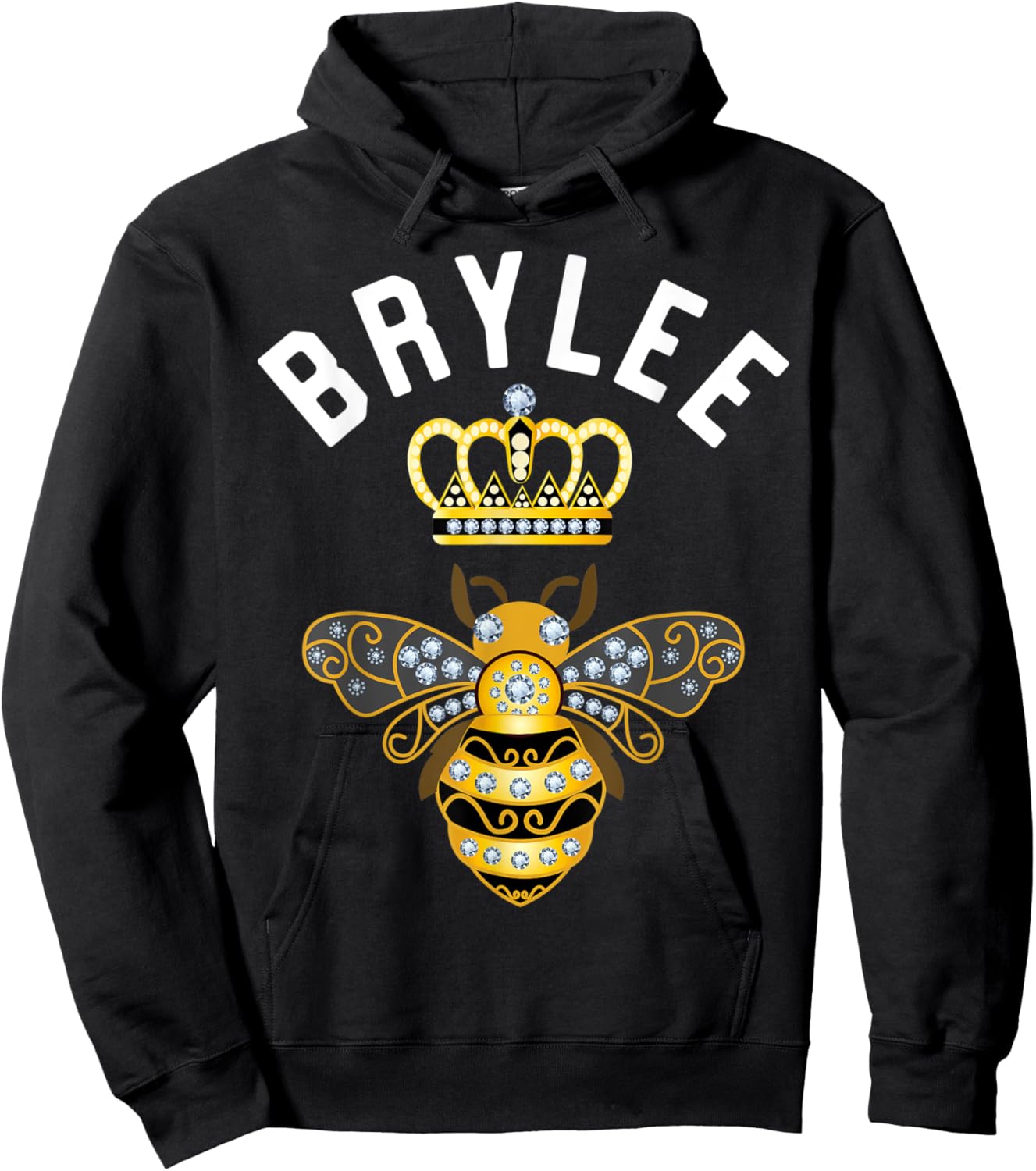 Brylee Name Brylee Birthday Gifts Queen Crown Bee Brylee Hoodie - Hoodie | Black