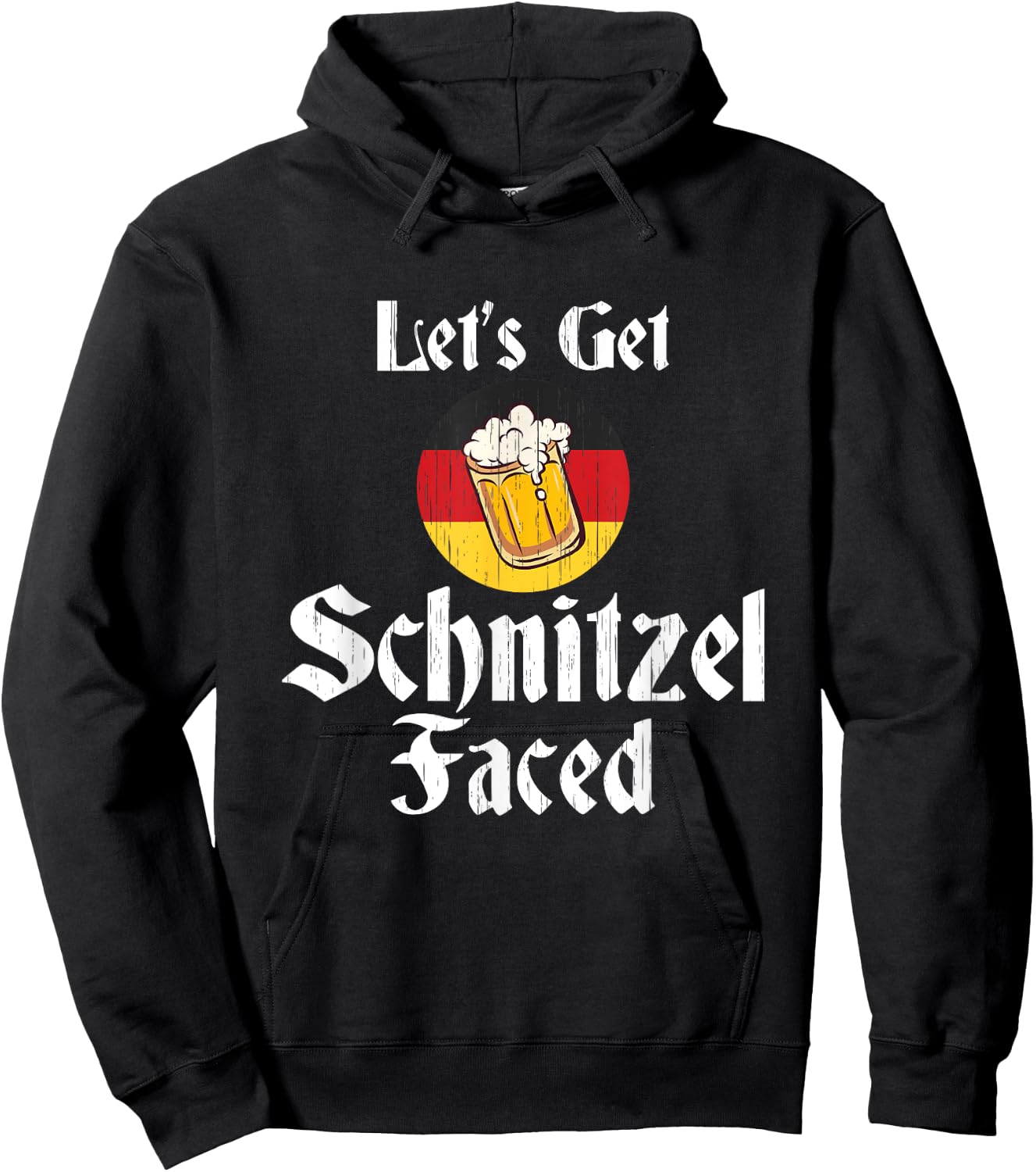 Let's Get Schnitzel Faced German Beer Oktoberfest Gift Hoodie - Hoodie | Black