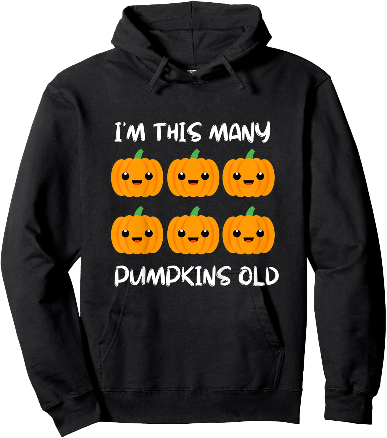 Kids I'm This Many Pumpkins Old - Pumpkin 6th Bday 6 Years Old Hoodie - Hoodie | Black