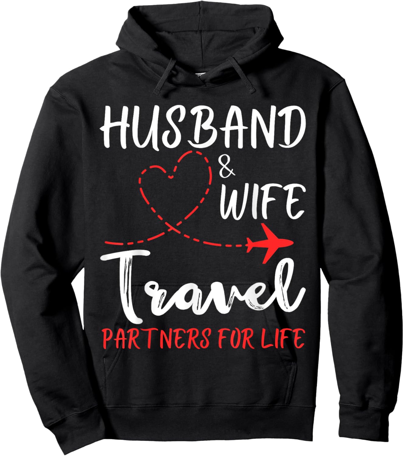 Couple Matching Husband And Wife Travel Partners For Life Hoodie - Hoodie | Black