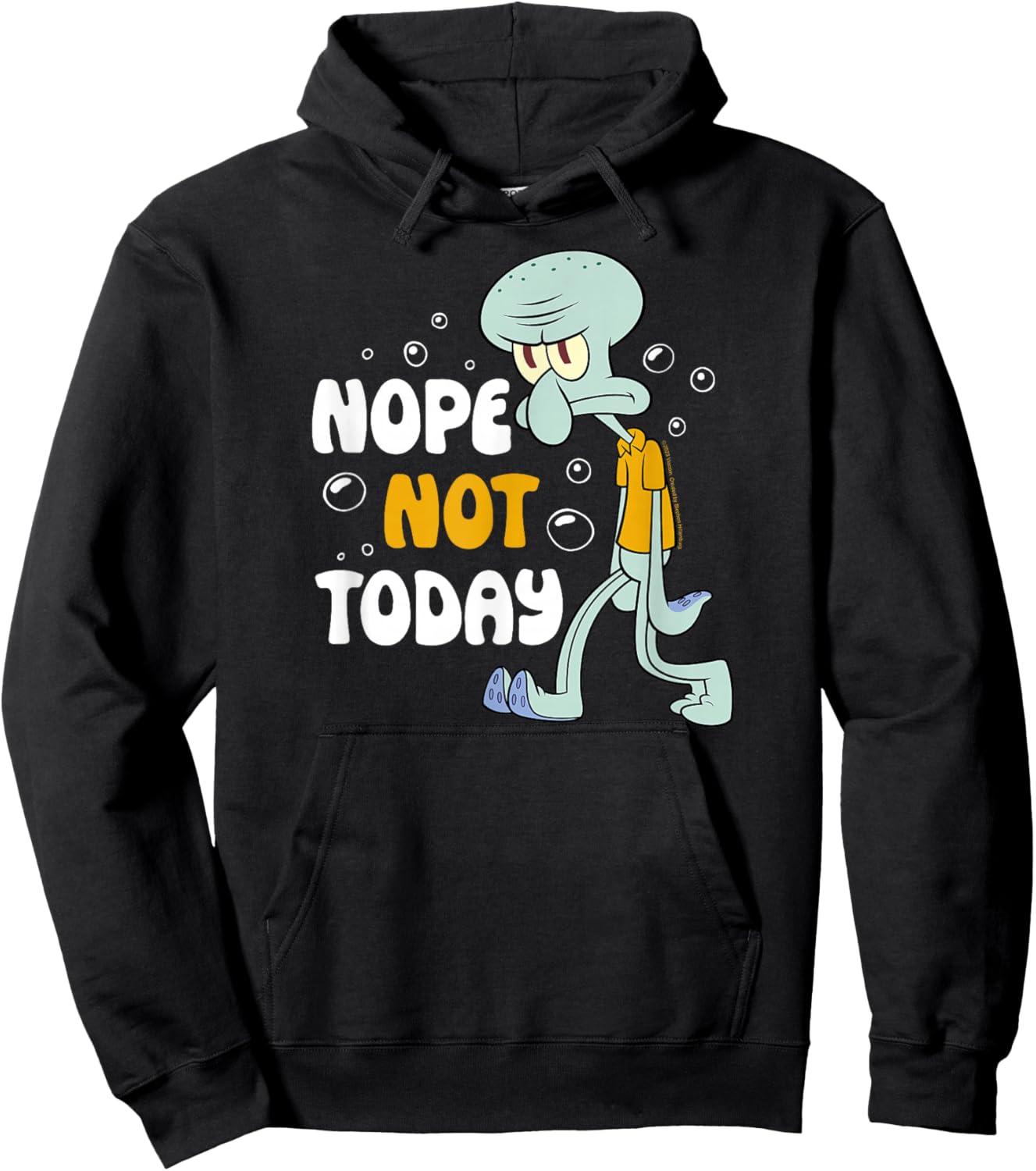 Spongebob Squarepants - Squidward Tentacles Nope Not Today Hoodie - Hoodie | Black