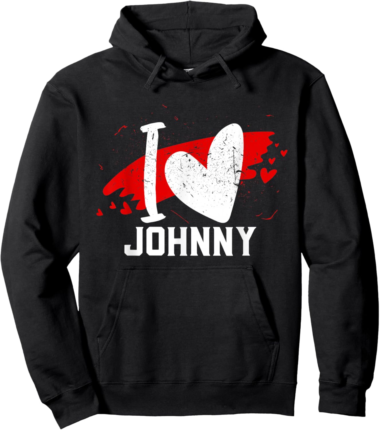 I Love JOHNNY I Heart JOHNNY Hoodie - Hoodie | Black