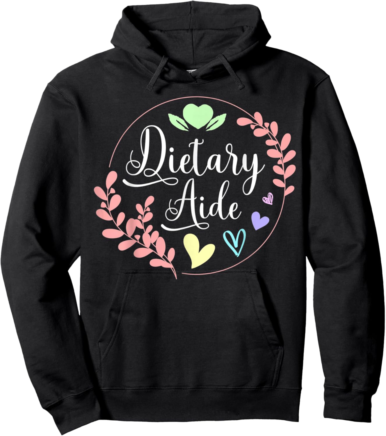 Dietary Aide Heart Hoodie - Hoodie | Black