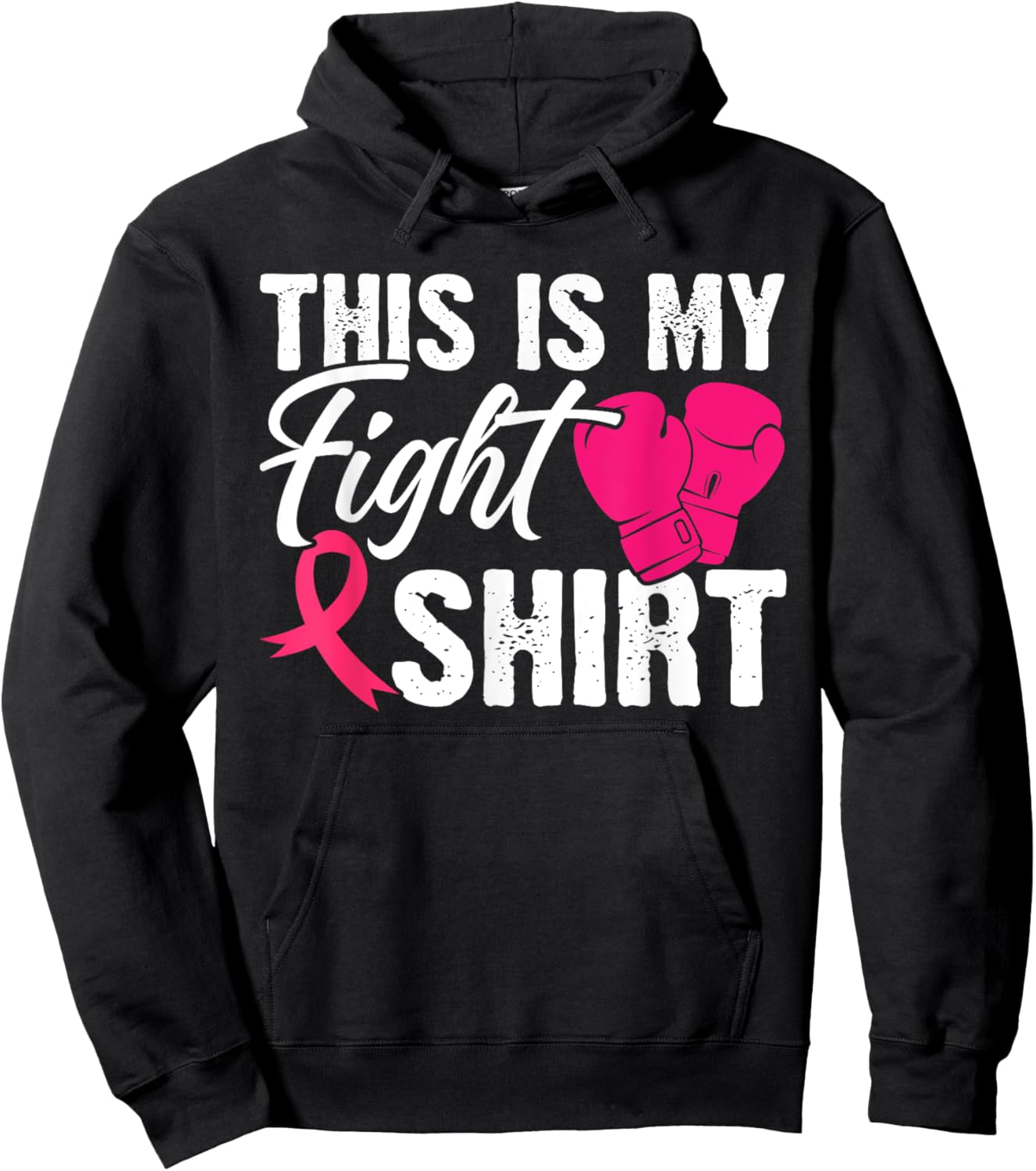 This Is My Fight Shirt Breast Cancer Fighter Believe Hoodie - Hoodie | Black