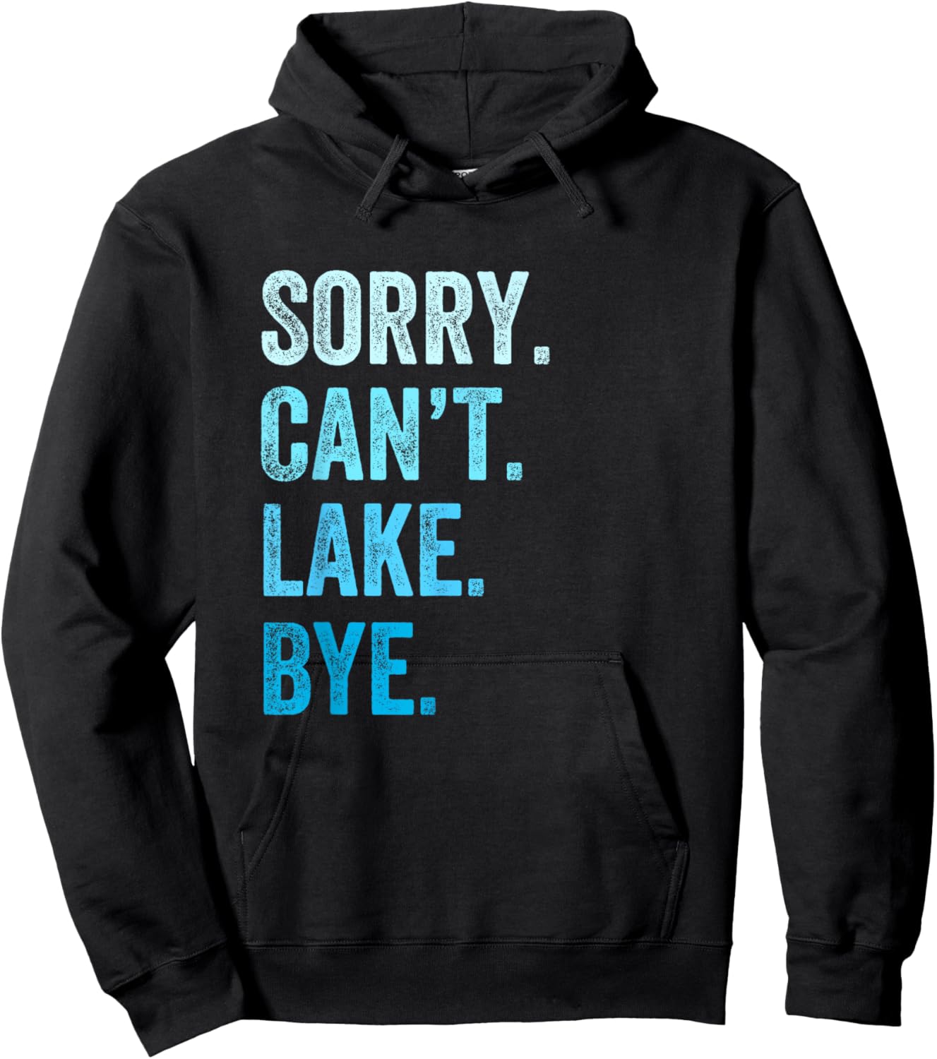 Sorry. Can't. Lake. Bye. Funny Hoodie - Hoodie | Black