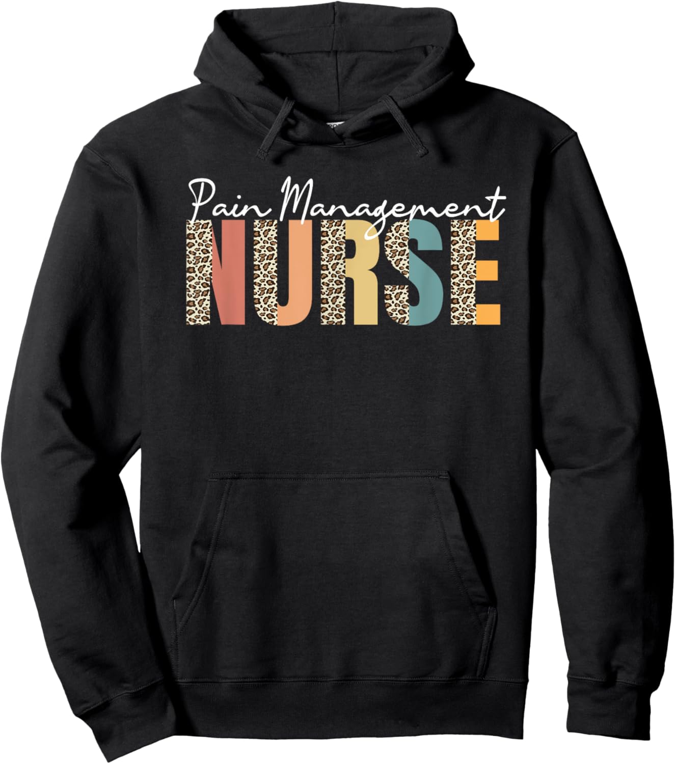 Pain Management Nurse Leopard Pattern Pain Nurses Hoodie - Hoodie | Black