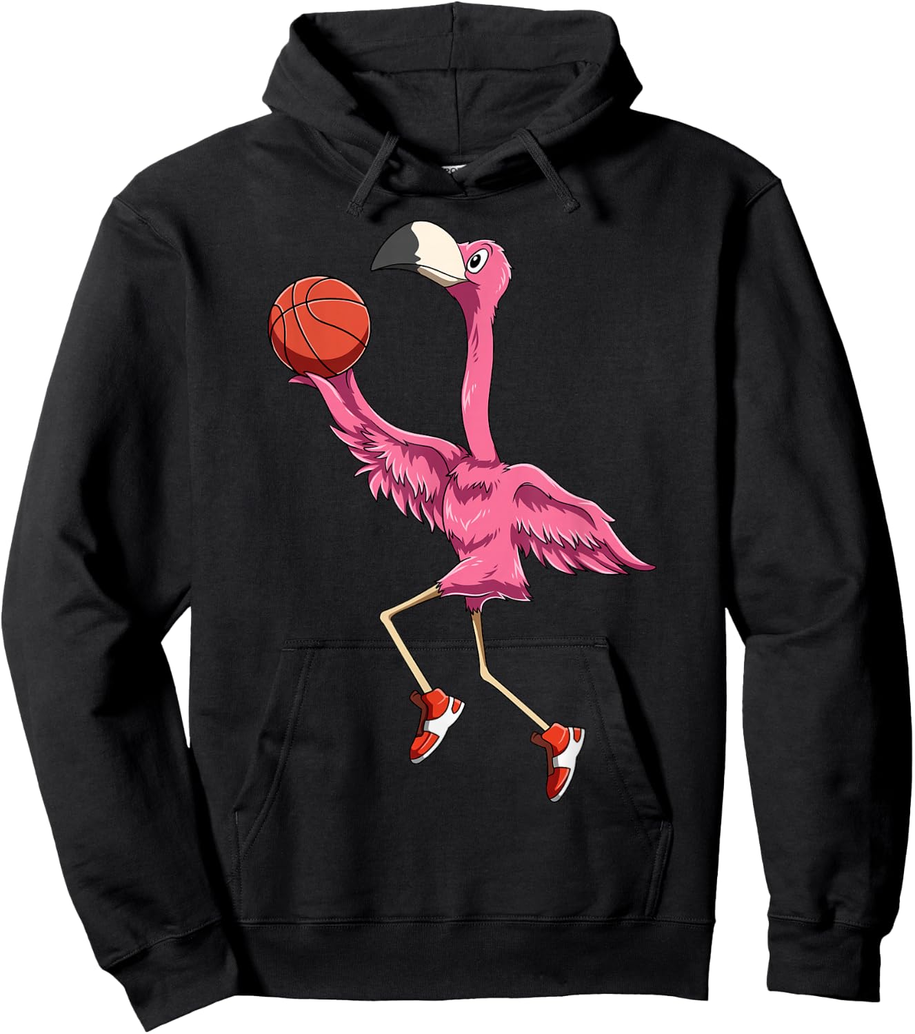 Flamingo Basketball Flamingo Playing Basketball Flamingo Hoodie - Hoodie | Black