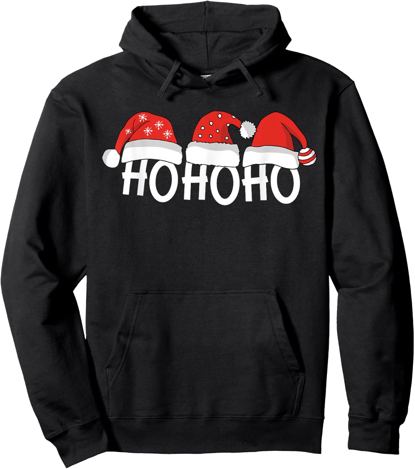 Ho Ho Ho Christmas Hoodie - Hoodie | Black
