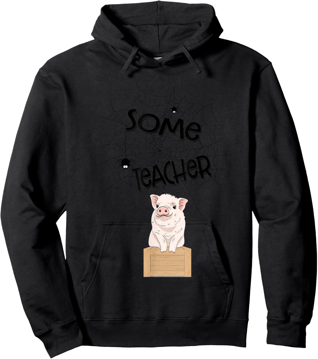 Teacher - Funny Pig Spider - Wilbur Hoodie - Hoodie | Black