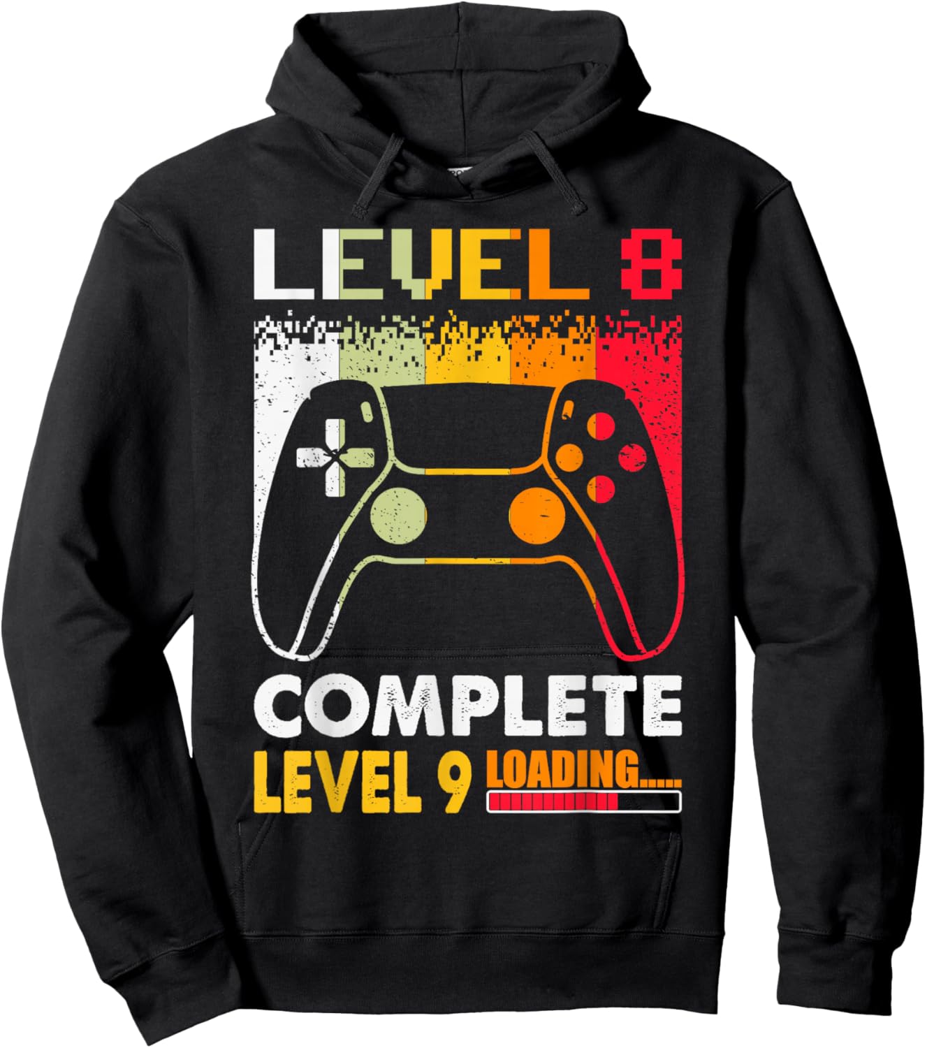 Level 8 Complete Level 9 Loading 8th Wedding Anniversary Hoodie - Hoodie | Black