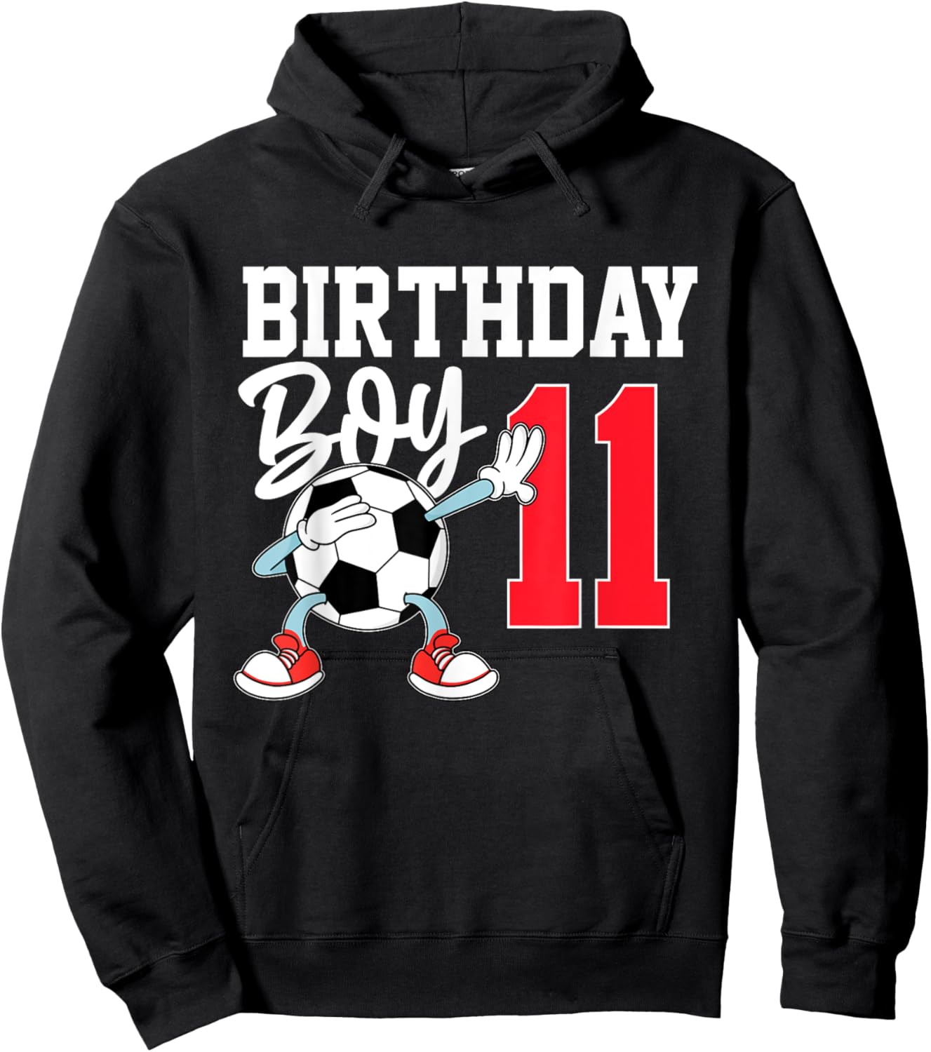 11th Birthday Shirt For Boys Football Soccer 11 Year Old Hoodie - Hoodie | Black