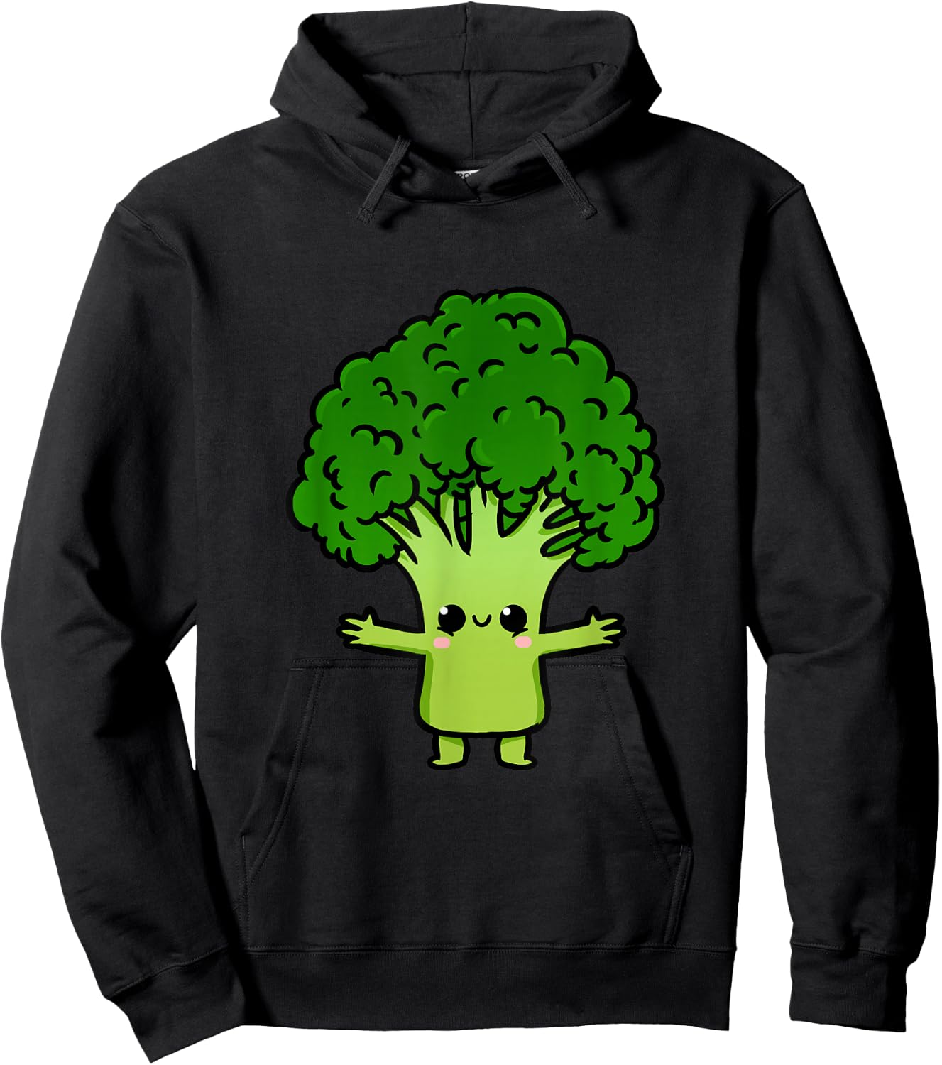 Kawaii Broccoli Hoodie - Hoodie | Black