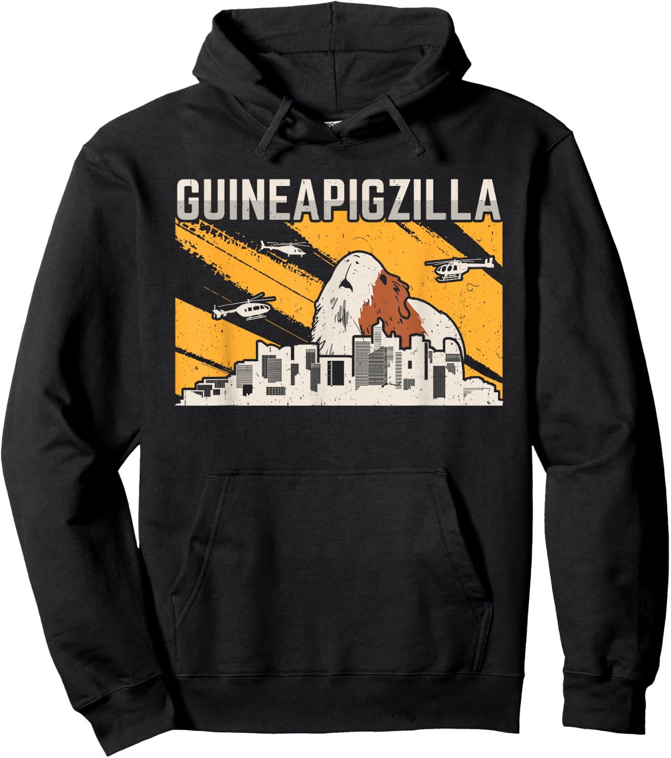 Funny Guinea Pigzilla Hoodie - Hoodie | Black