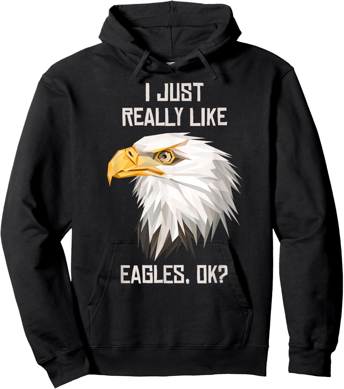 I Just Really Like Eagle, Okay? Hoodie - Hoodie | Black