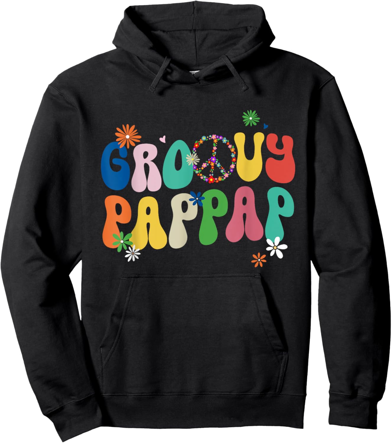 Retro Groovy Pap Pap Gifts For Father's Day Dad Grandpa Men Hoodie - Hoodie | Black