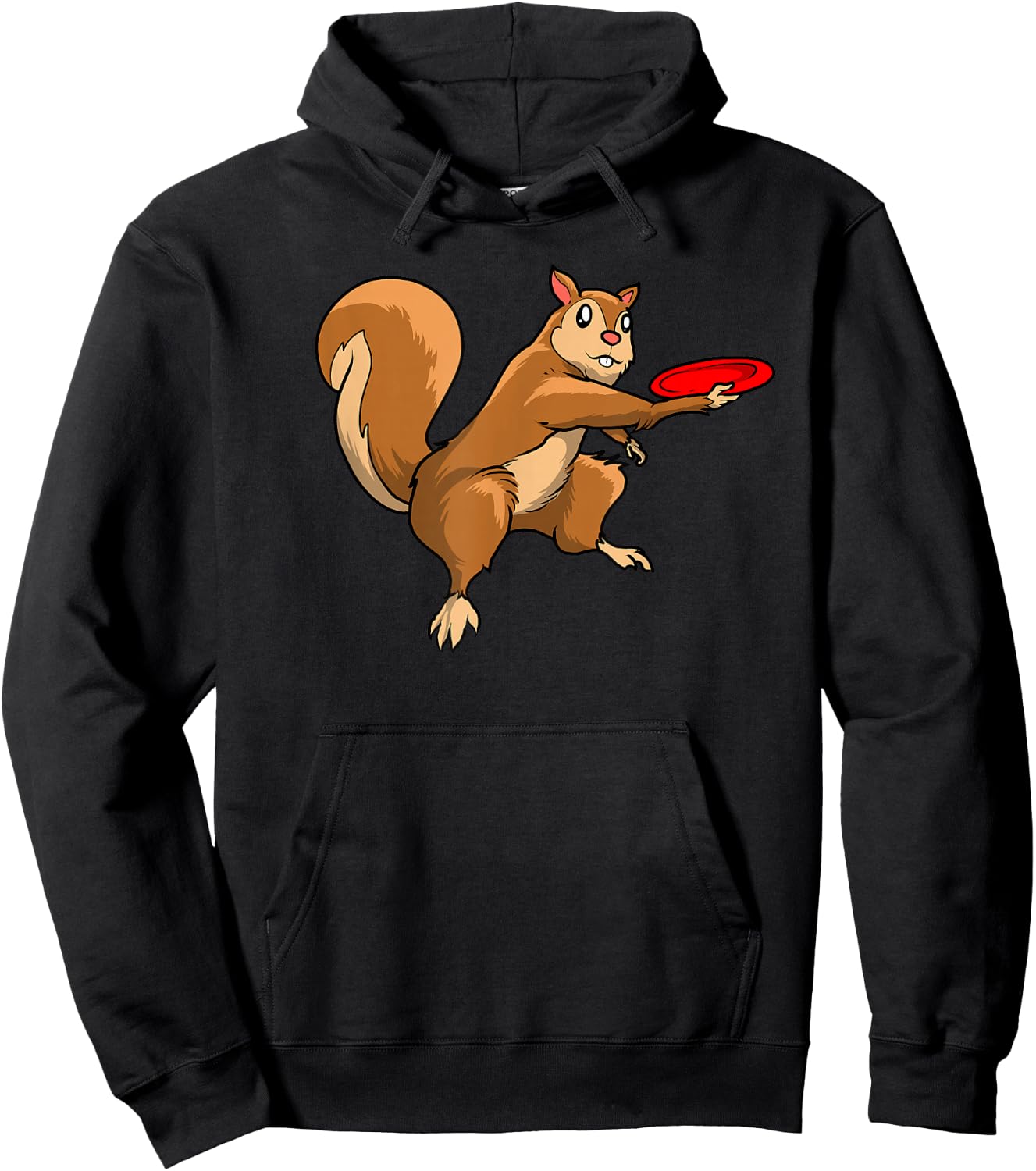 Disc Golf Squirrel - Frolf Frisbee Golf Disc Hoodie - Hoodie | Black