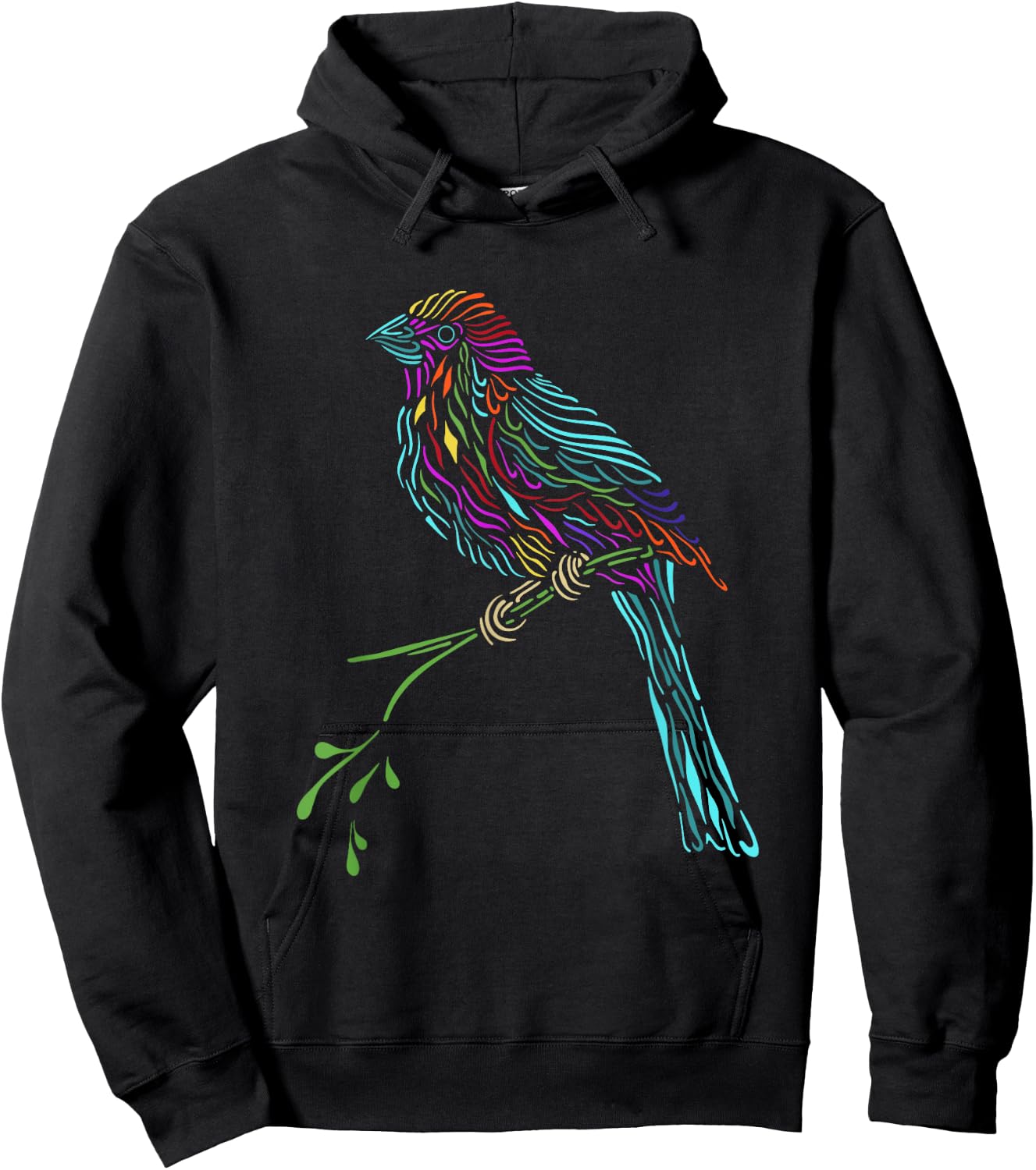 Birdwatcher Colourful Bird Watching Parrot Budgie Hoodie - Hoodie | Black