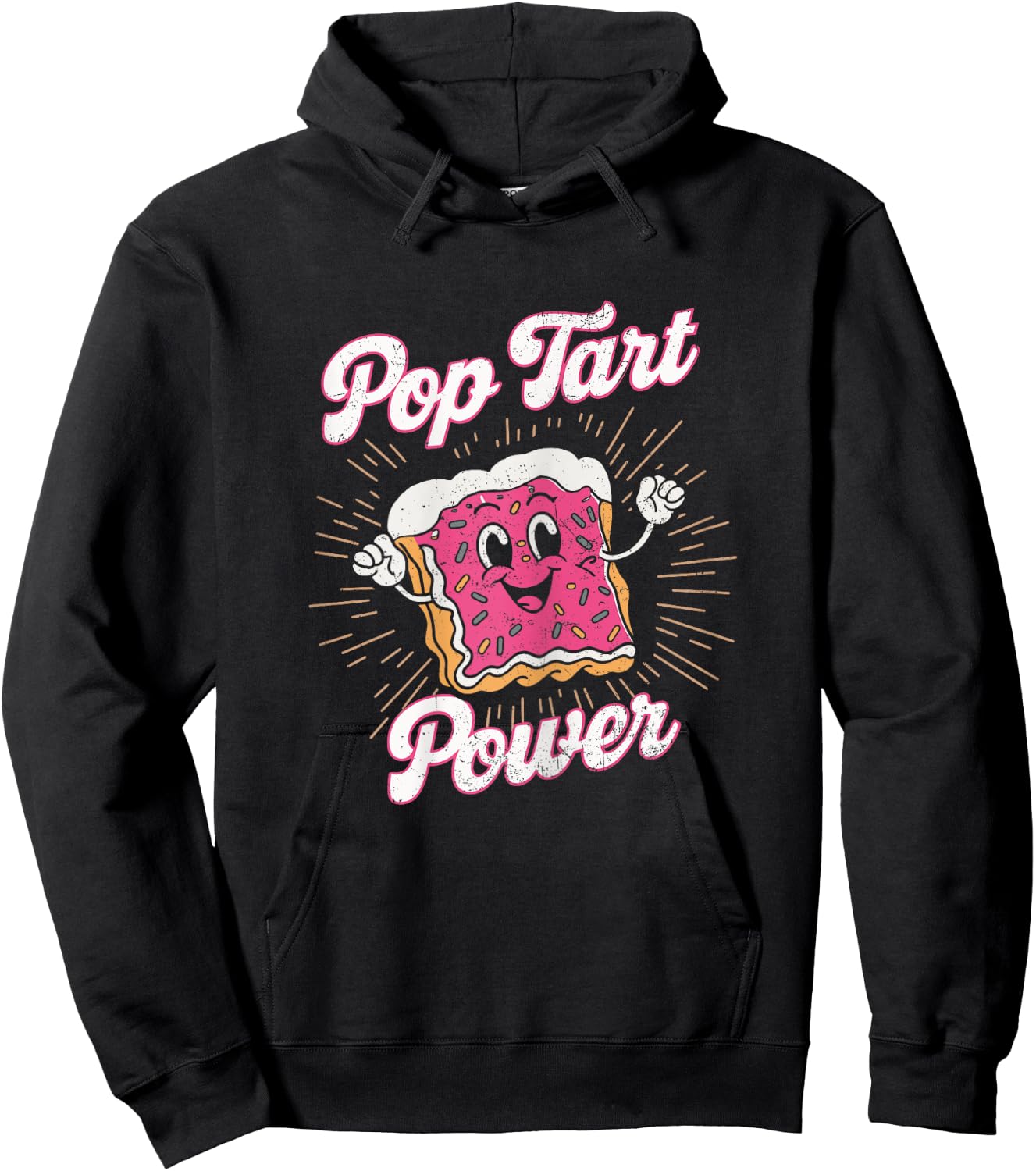 Pop Tart Power! Funny Gym Exercise Poptart Kawaii Grunge Hoodie - Hoodie | Black