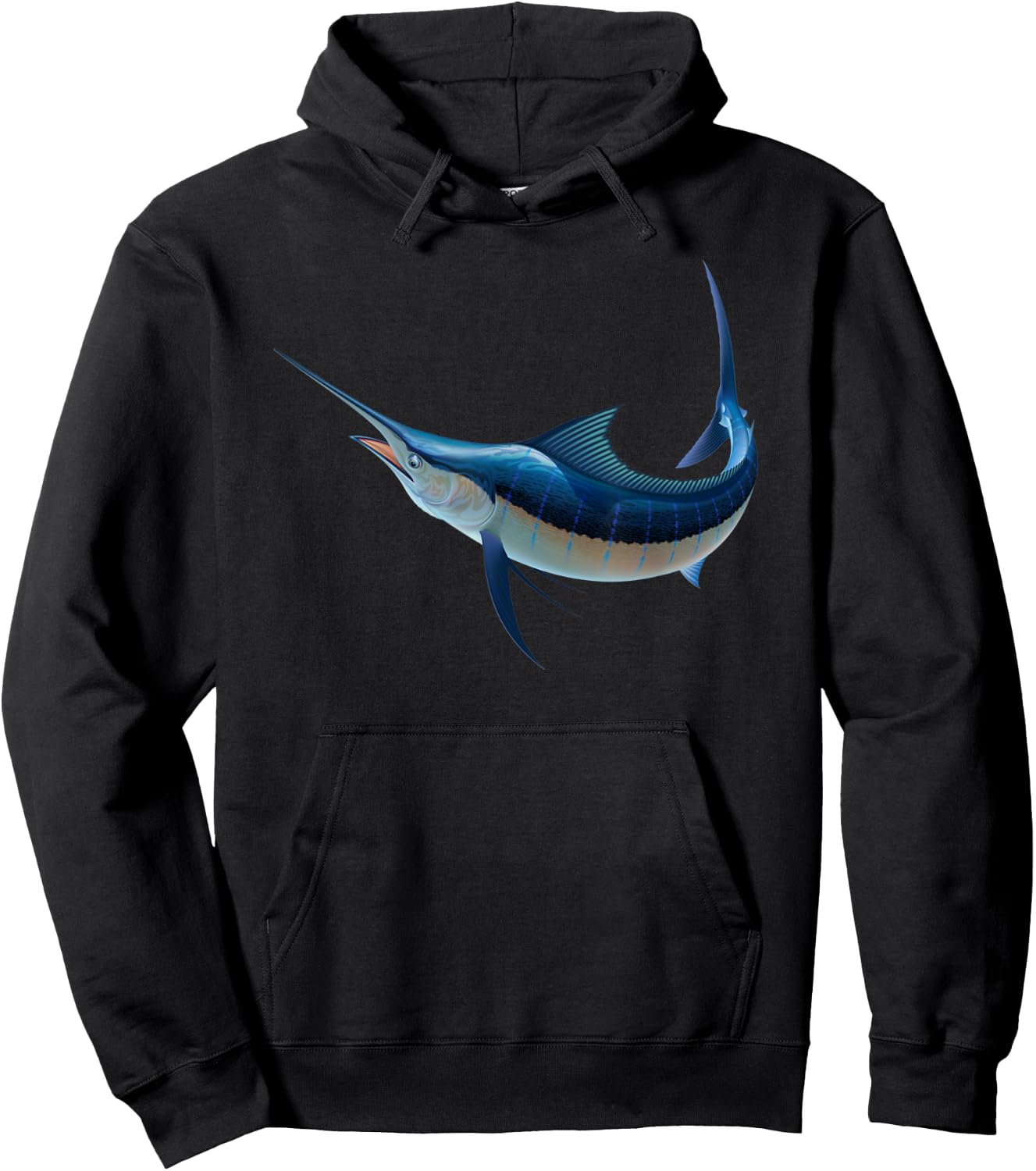 Beautiful Atlantic Blue Marlin Fish Hoodie - Hoodie | Black