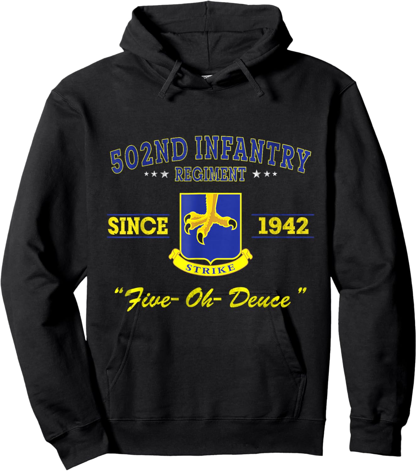502nd Infantry Regiment Veteran Military Father Day Hoodie - Hoodie | Black