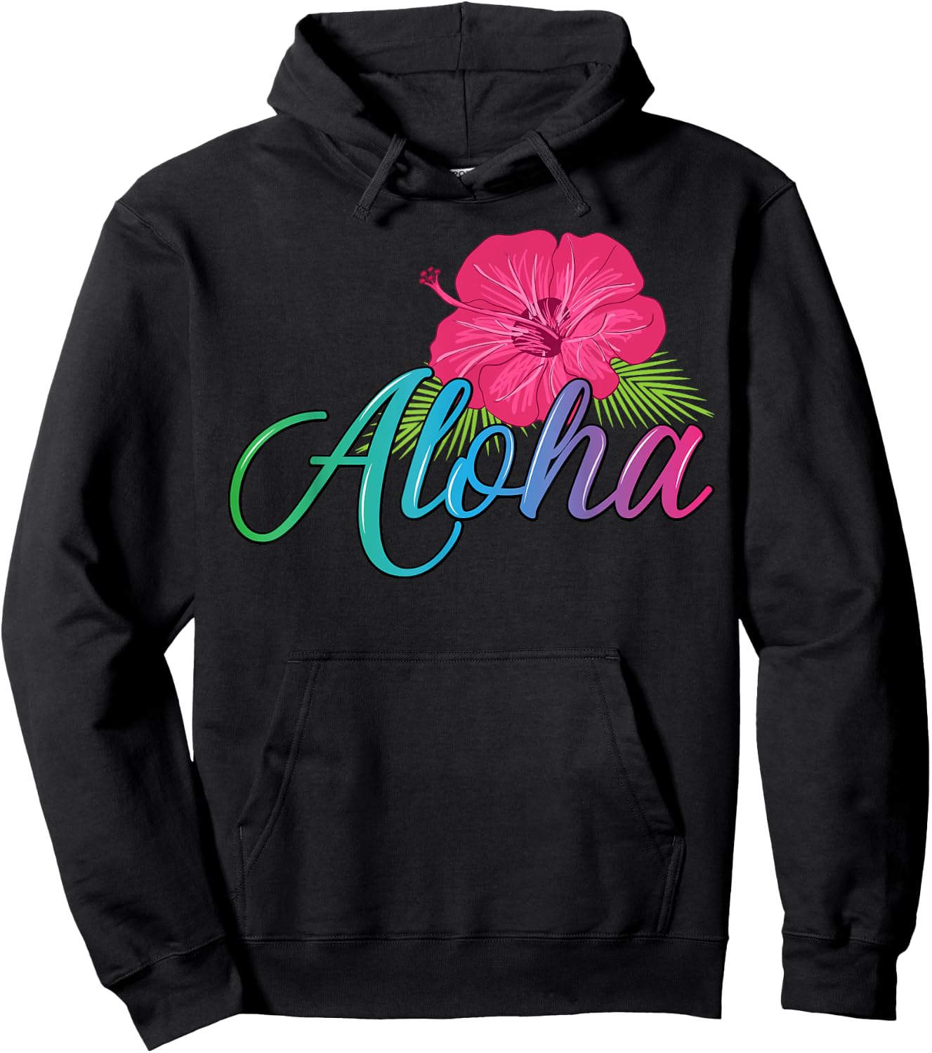 Aloha Hawaii from the island - Feel the Aloha Flower Spirit! Hoodie - Hoodie | Black