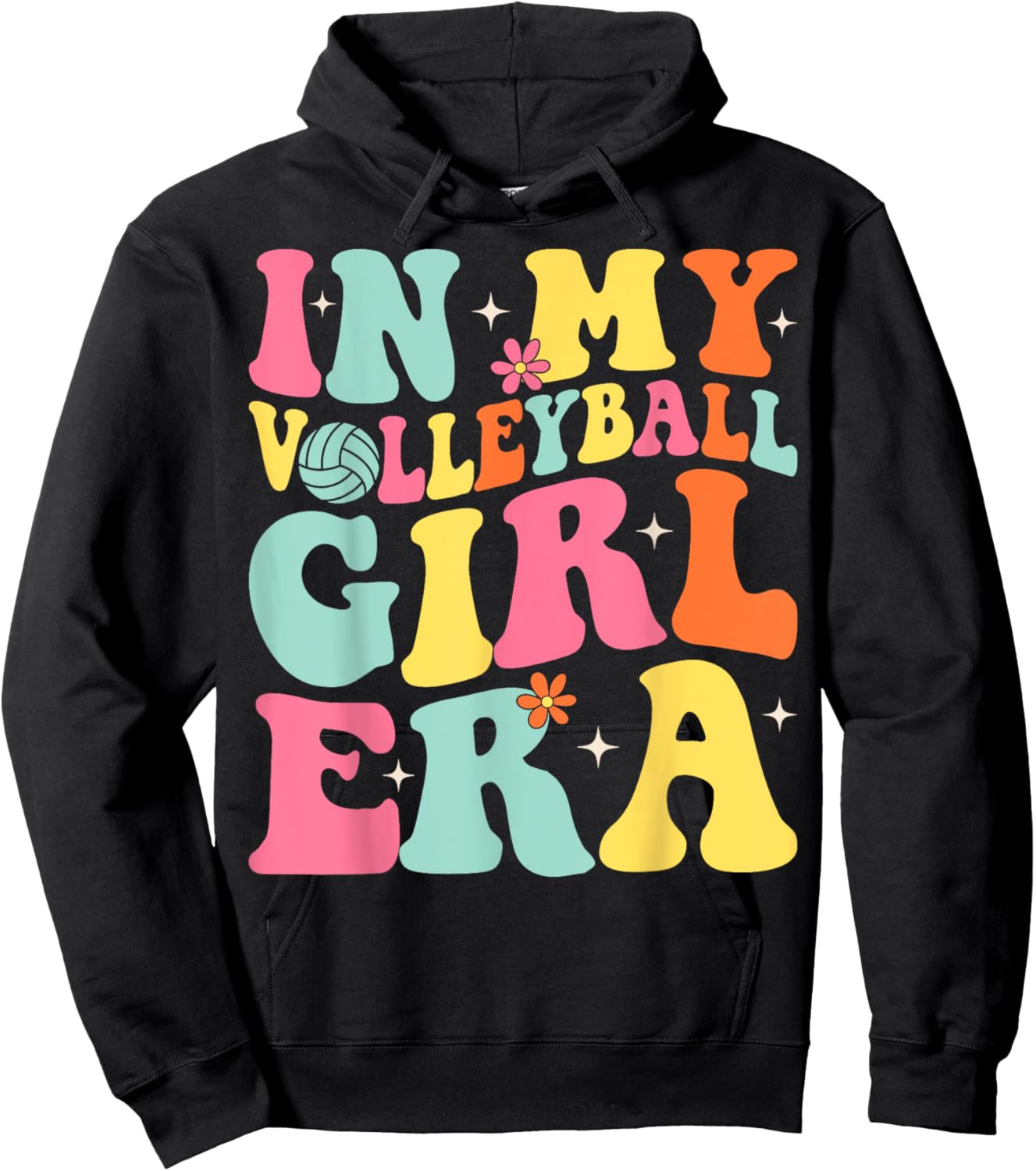 Groovy In My Volleyball Girl Era Hoodie - Hoodie | Black
