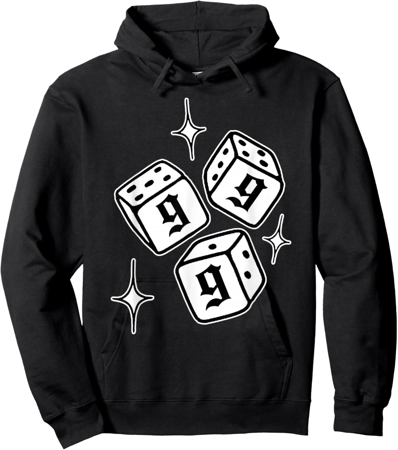 999 Angel Number Dice Stars Manifestation Hoodie - Hoodie | Black