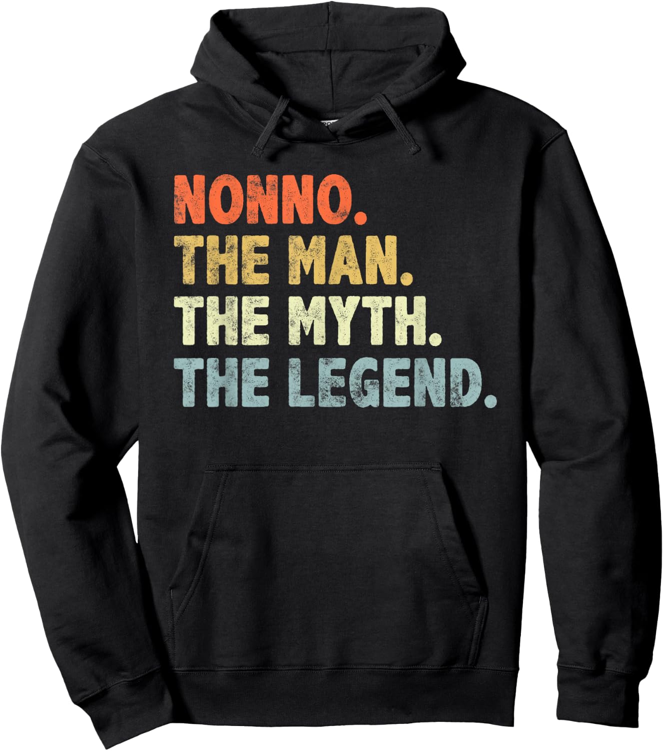 Nonno The Man Myth Legend Father’s day Gift Dad Grandpa Hoodie - Hoodie | Black
