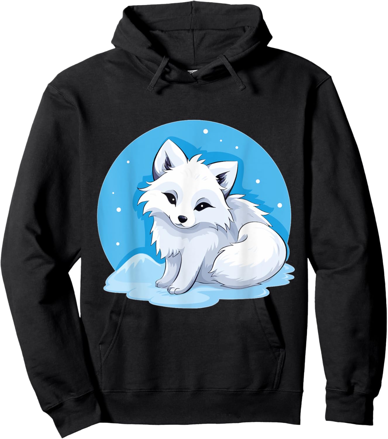 Arctic Fox Artic Animals Cute Artic Fox Lover Pajamas Hoodie - Hoodie | Black