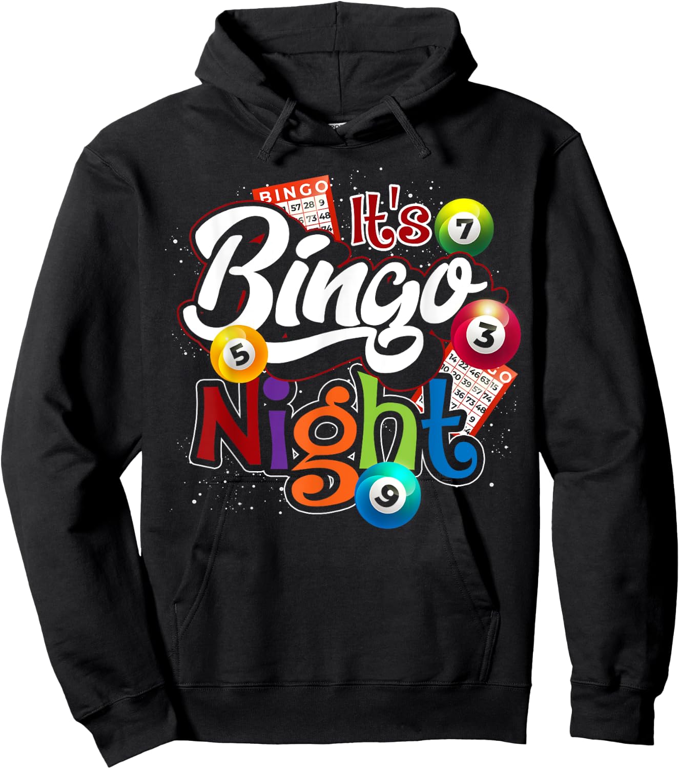 Bingo Night Gift Bingo Player Lottery Winner Gambling Bingo Small Hoodie - Hoodie | Black