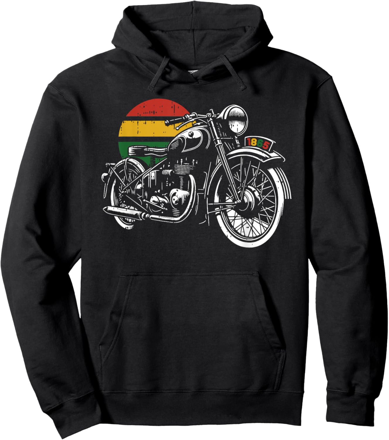 Pan African Motorcycle Juneteenth BLM Black History Men Hoodie - Hoodie | Black