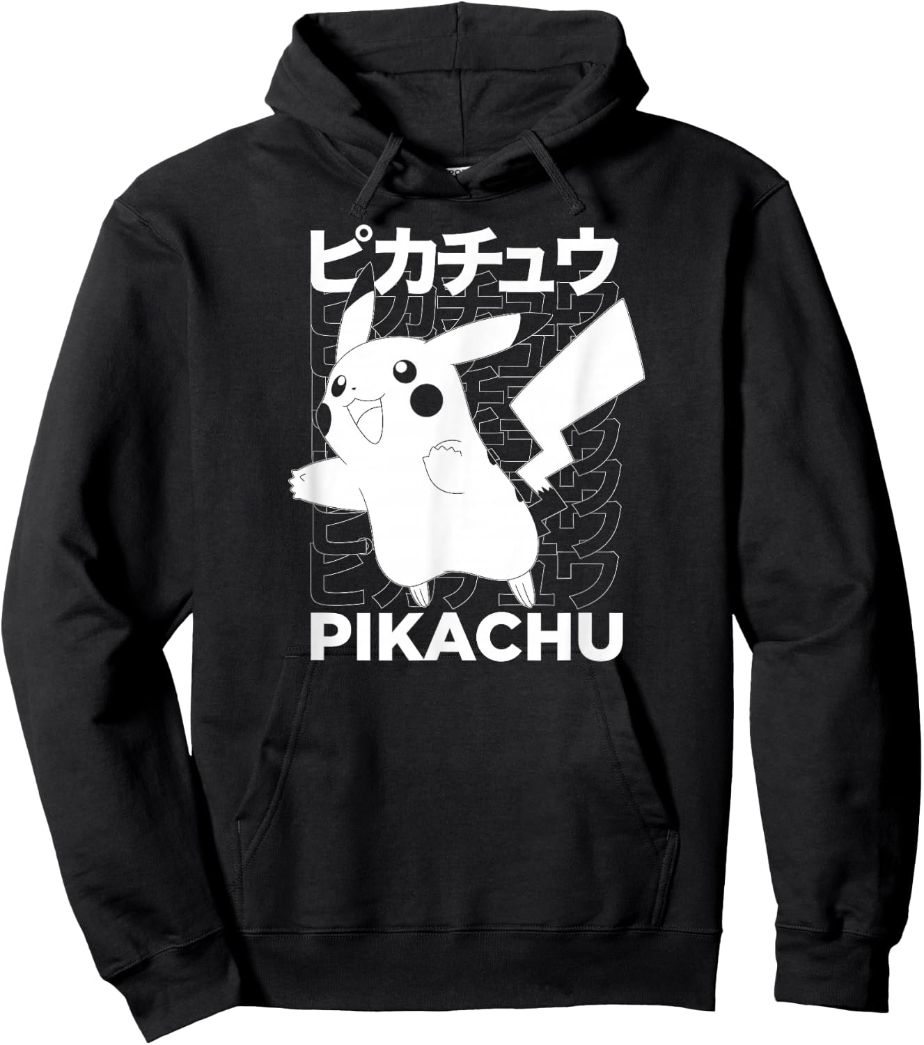 Pokémon Pikachu Kanji Pigment Small Hoodie - Hoodie | Black