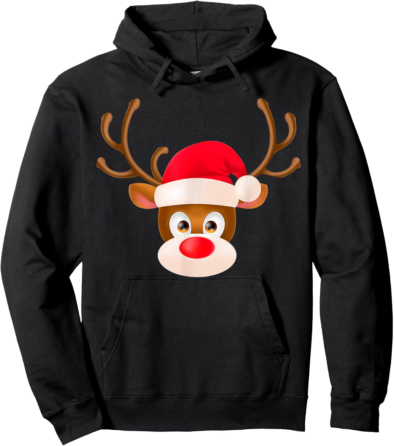 Rudolph The Red Nose Reindeer Christmas Pajama Girl Boy Hoodie - Hoodie | Black