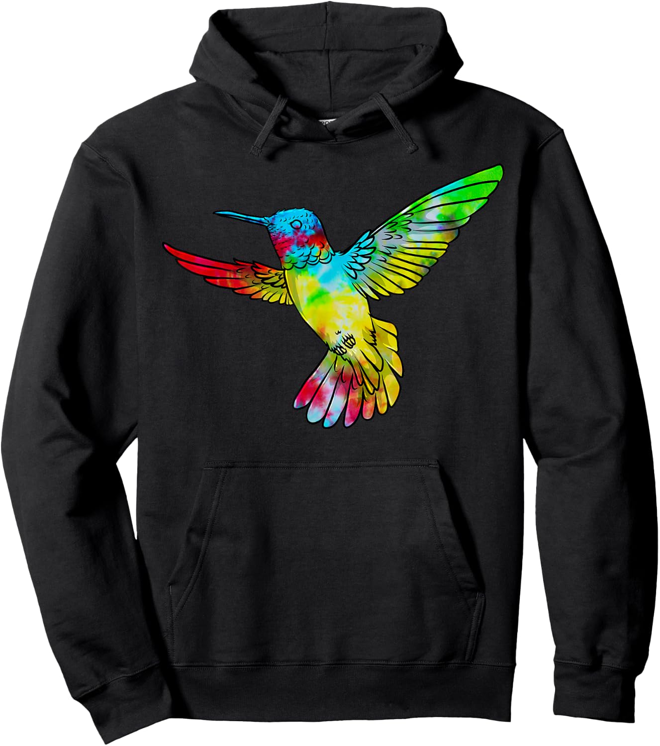 Vintage Tie Dye Hummingbird Birds Humming Bird Watcher Hoodie - Hoodie | Black