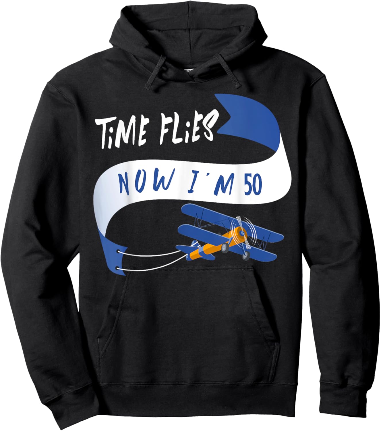 I'm 50th Birthday Time Flies Child 50 Year Old Funny Hoodie - Hoodie | Black