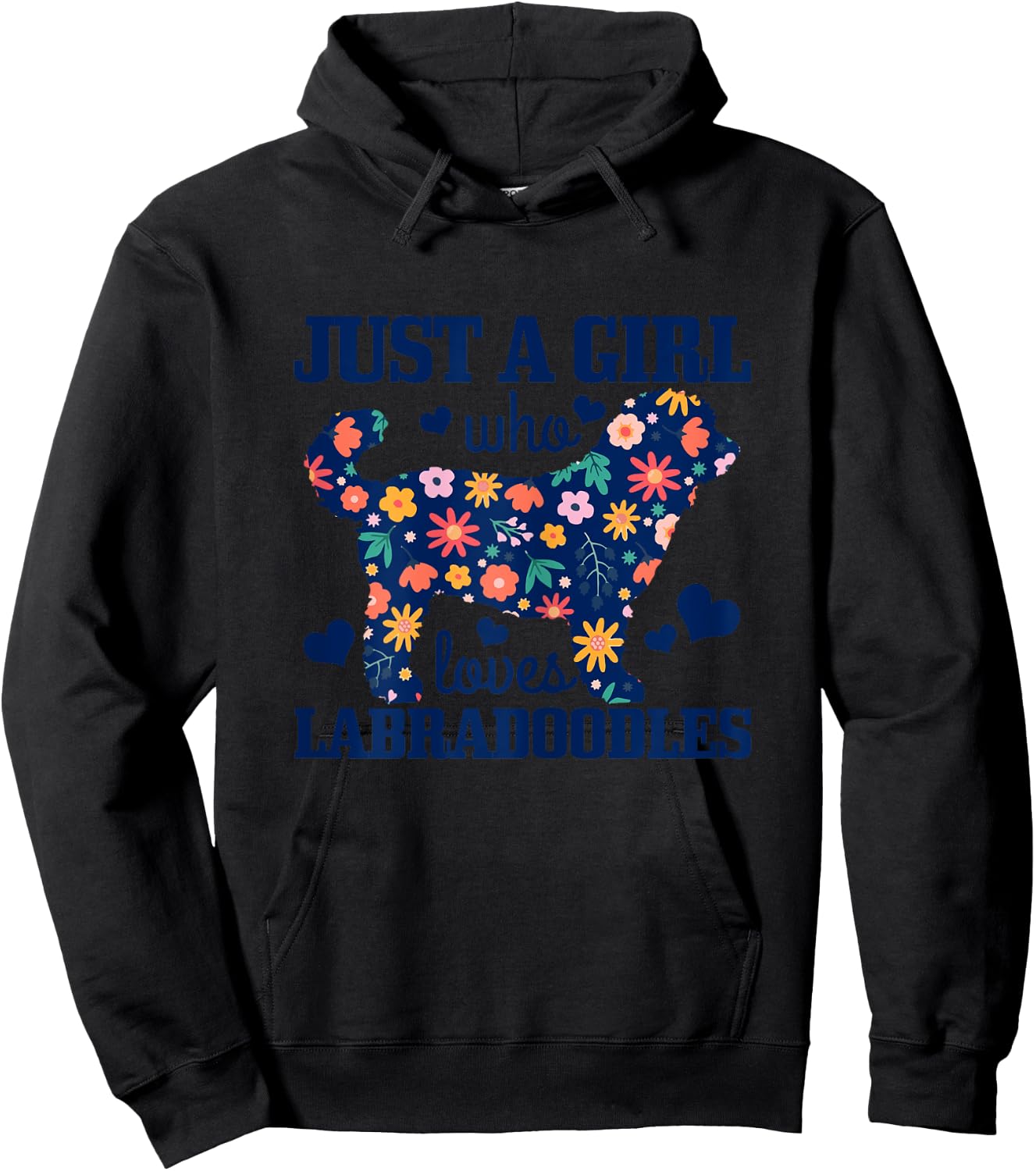 Just A Girl Who Loves Labradoodles Dog Funny Gift Hoodie - Hoodie | Black