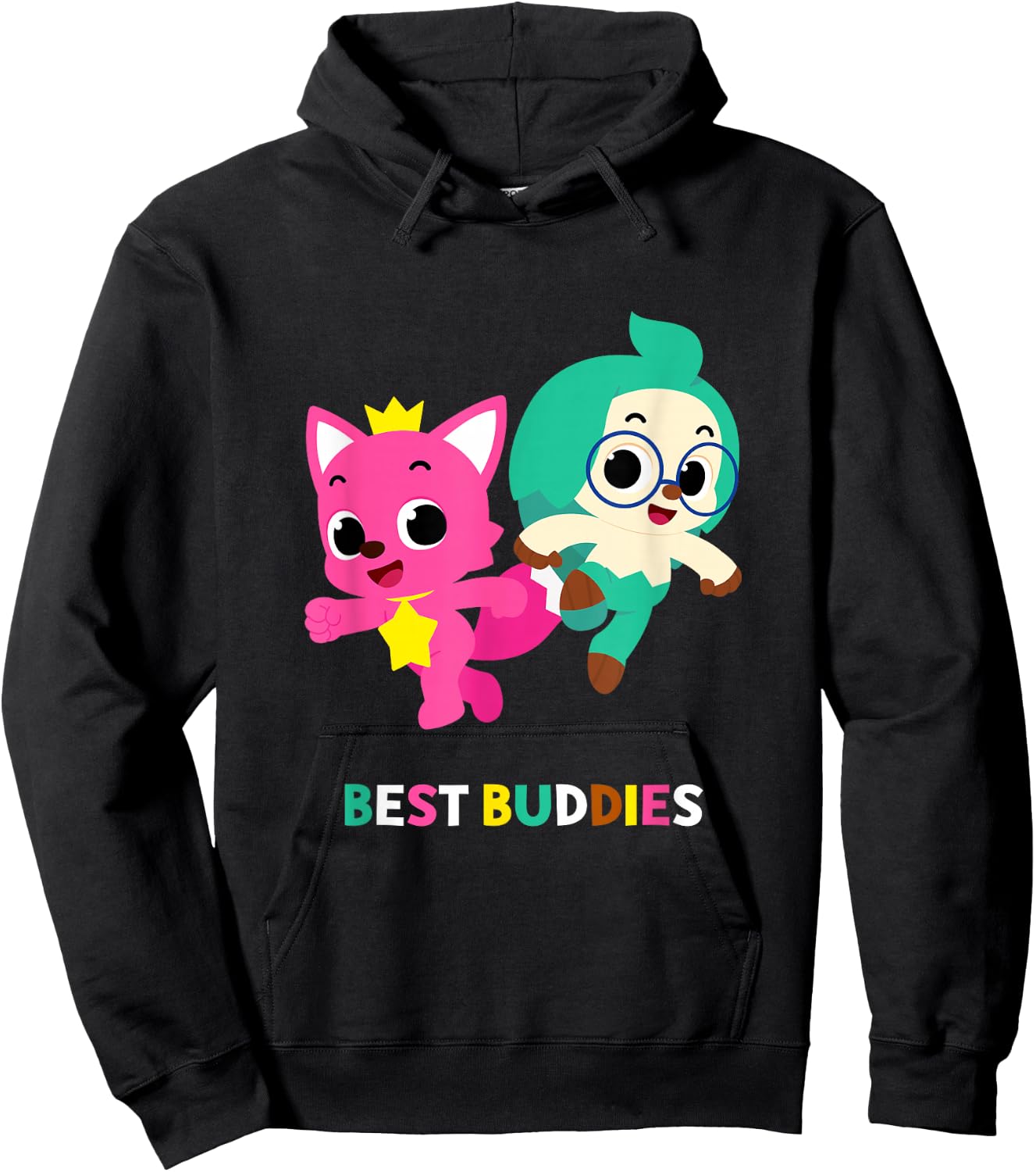 Pinkfong Wonderstar Best Buddies Pinkfong and Hogi Hoodie - Hoodie | Black