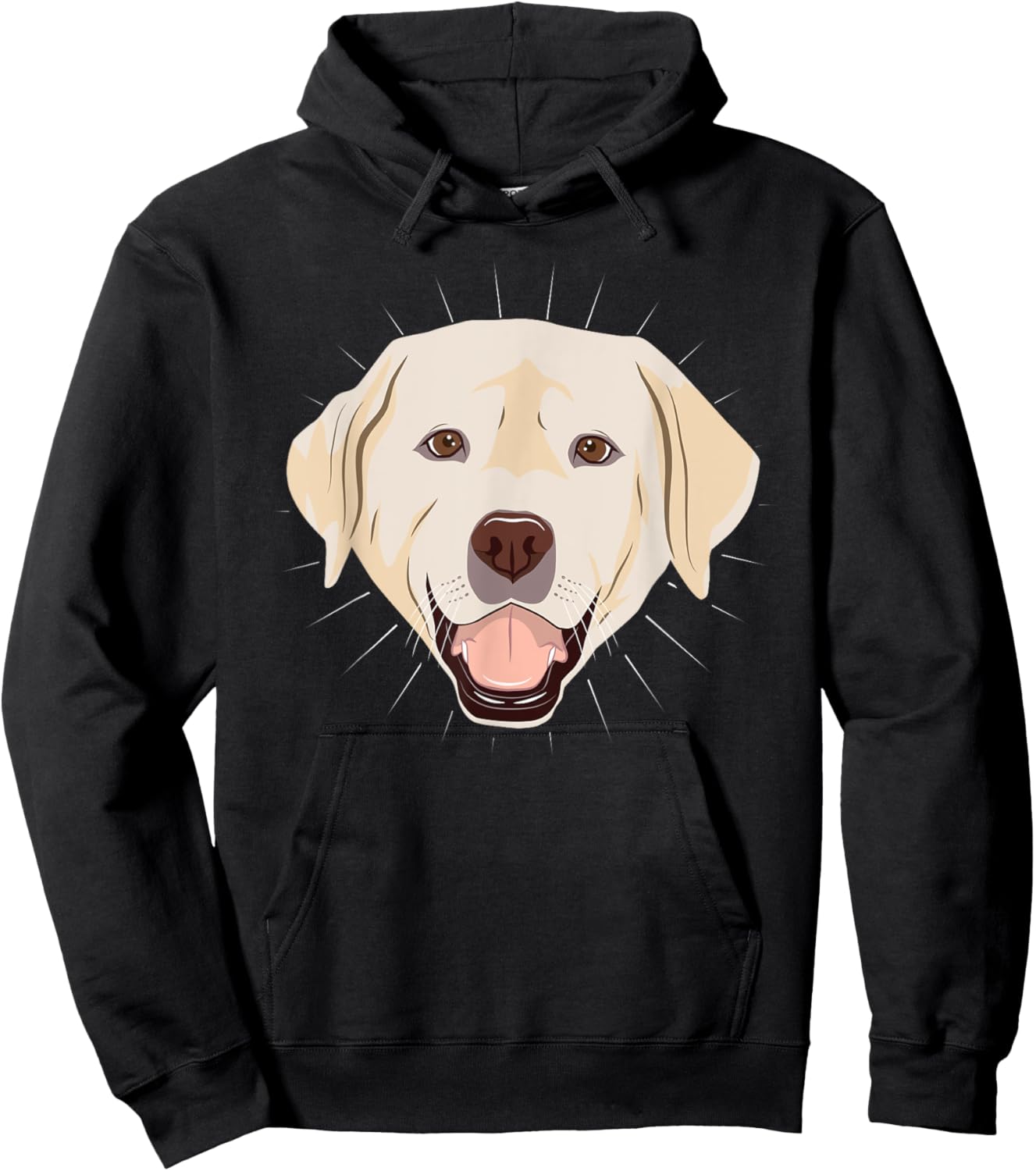 Labrador Retriever Face Art Dog Lover Gift Hoodie - Hoodie | Black