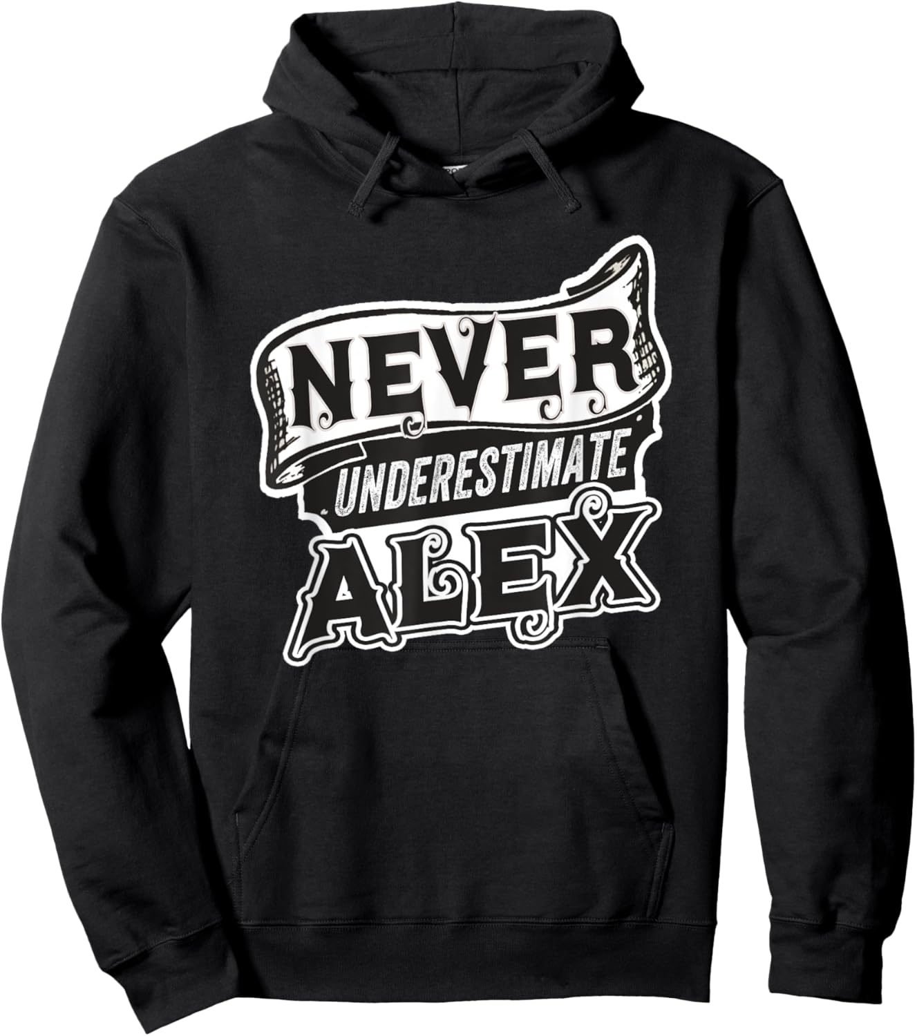 Alex Name Never Underestimate Alex Funny Alexander Hoodie - Hoodie | Black