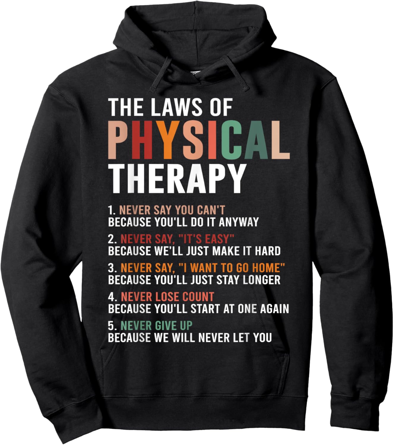 The Laws Of Physical Therapy – Physical Therapist Hoodie - Hoodie | Black