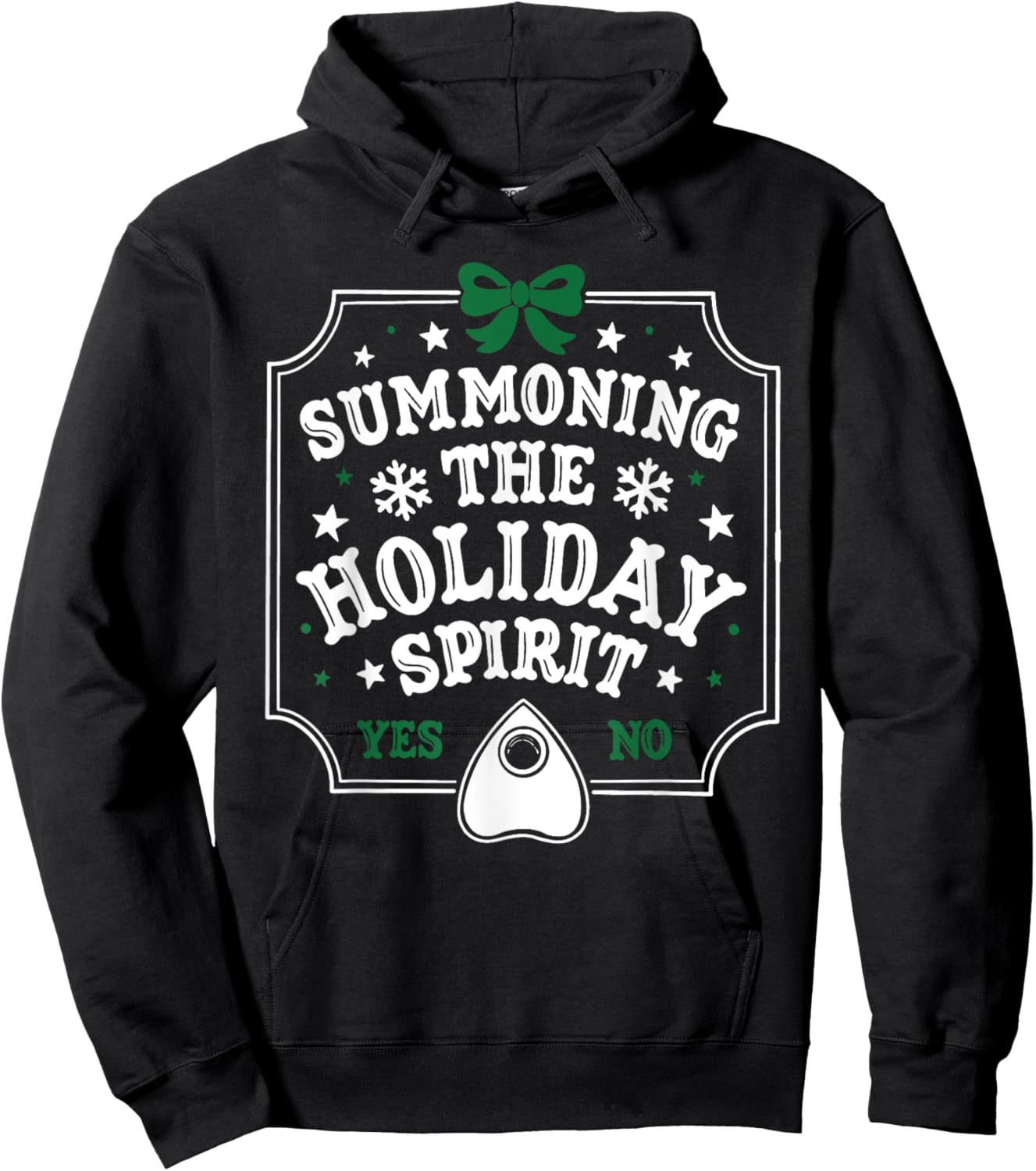 Summoning The Holiday Spirit Funny Christmas Hoodie - Hoodie | Black