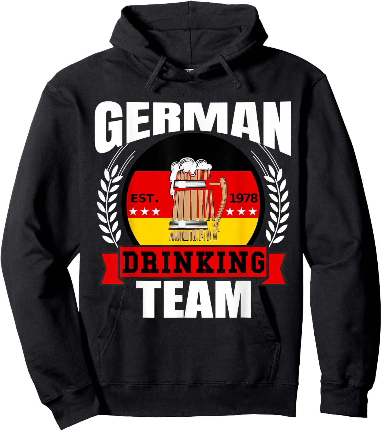 German Drinking Team Germany Flag Funny Oktoberfest Gift Hoodie - Hoodie | Black