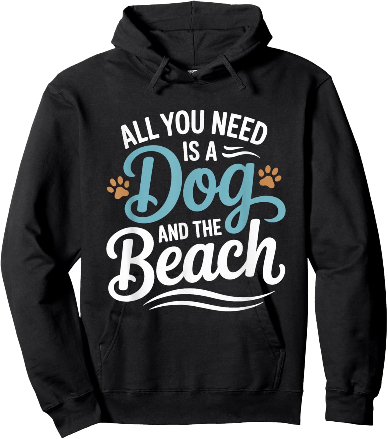 All You Need Is A Dog And The Beach Dogs Lover Hoodie - Hoodie | Black
